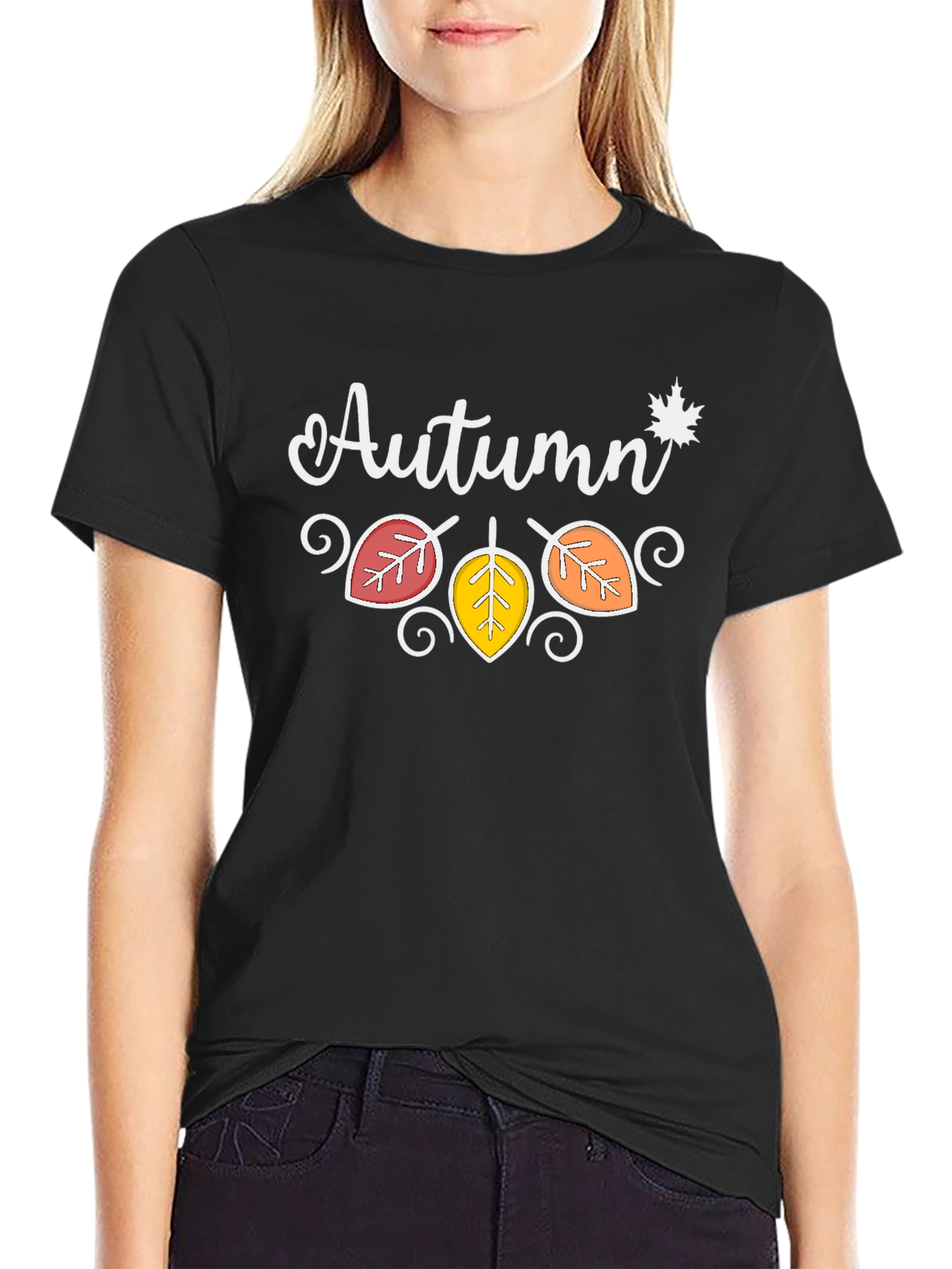 Autumn Leaves Graphic T-Shirt - Fall Season