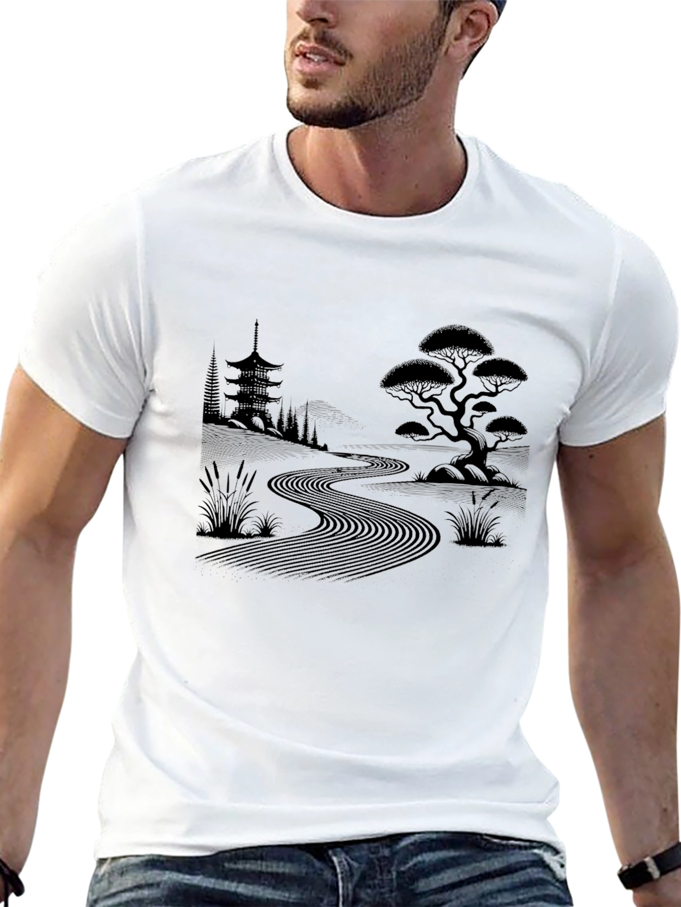 Zen Garden Black T-Shirt