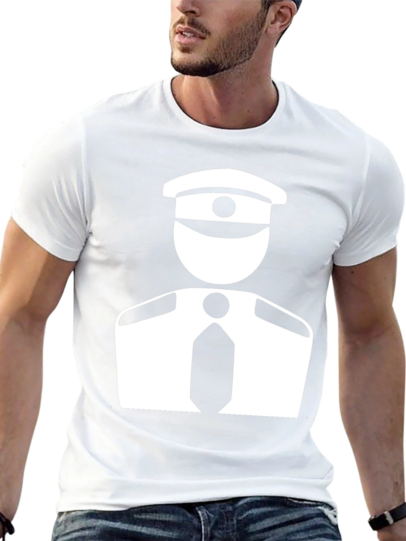 Pilot Graphic Tee - Black Cotton Blend Comfort