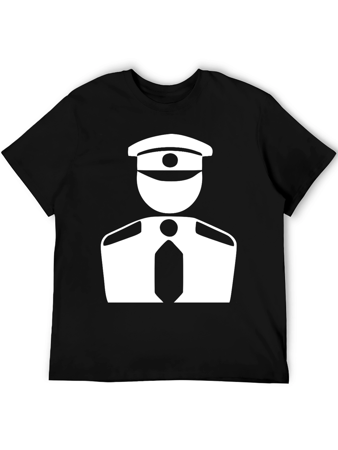 Pilot Graphic Tee - Black Cotton Blend Comfort