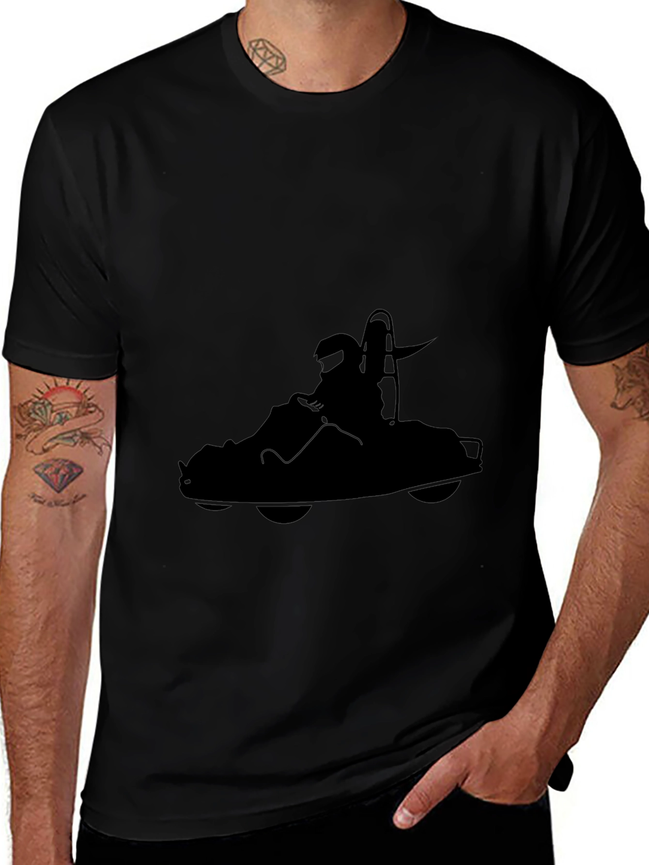 Black Kart Racer Graphic Tee