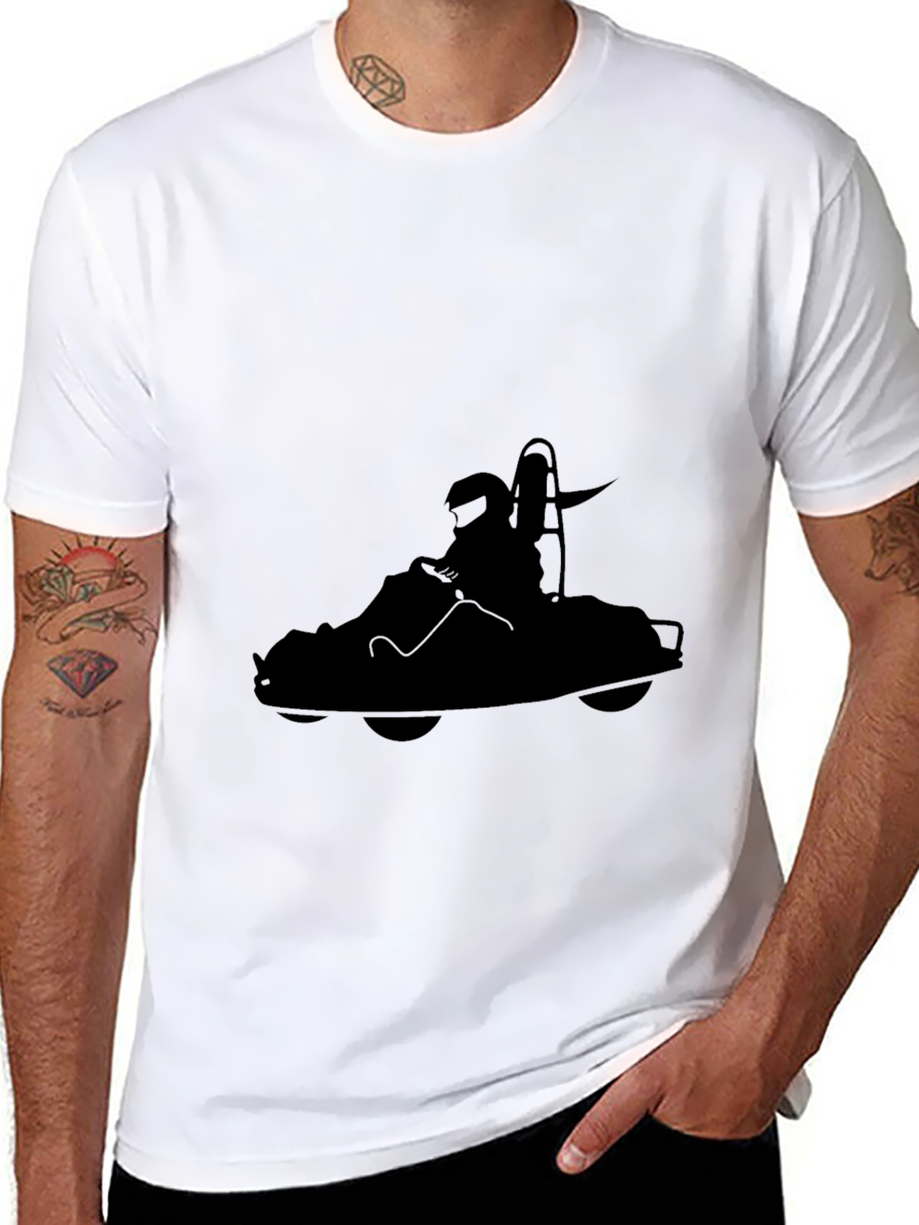 Black Kart Racer Graphic Tee