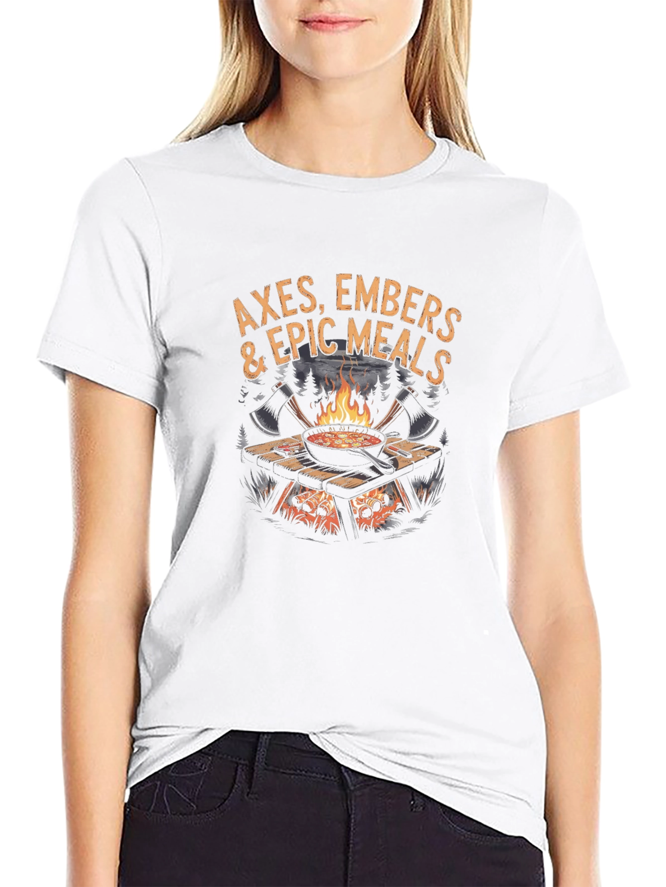 Axes Embers & Epic Meals Graphic T-Shirt