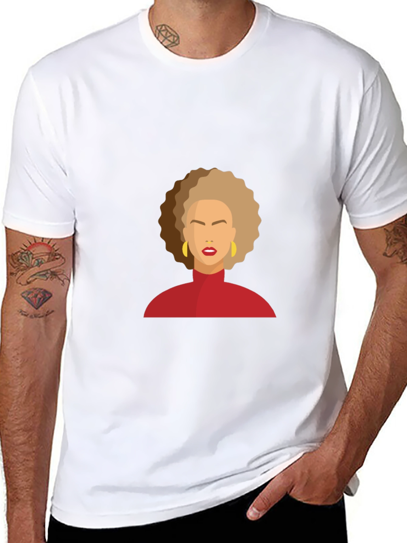 Modern Afro Woman Graphic Tee