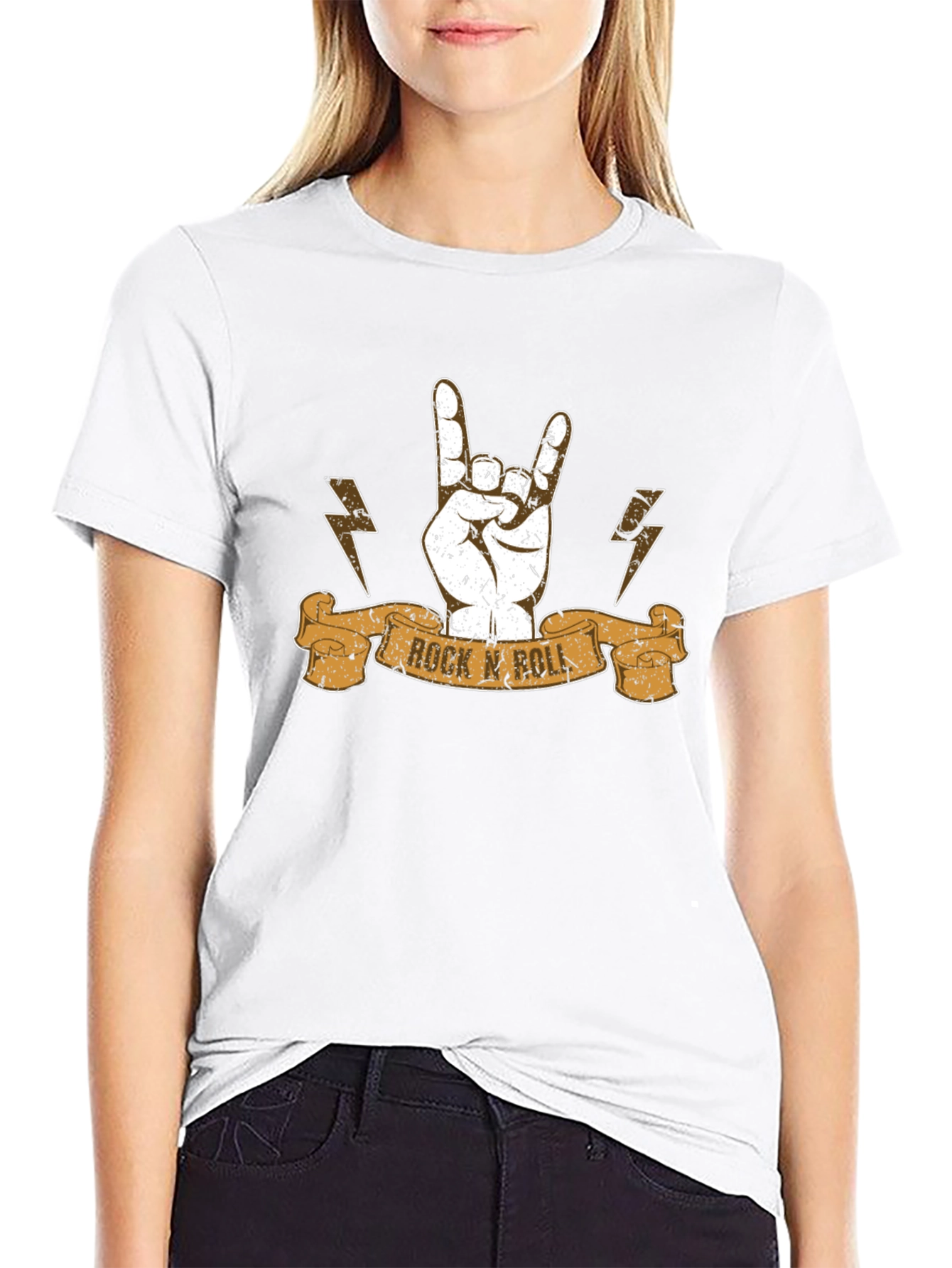 Rock N Roll Hand Sign T-Shirt - Black