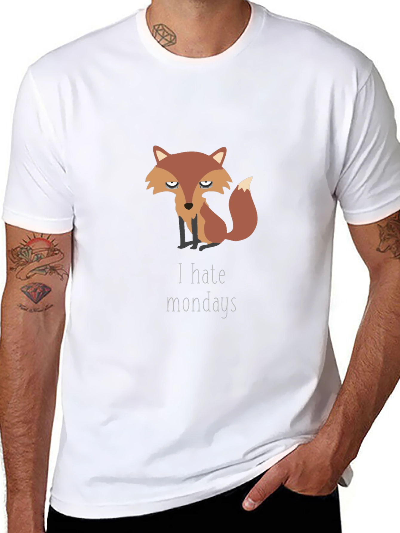 I Hate Mondays Fox Graphic T-Shirt