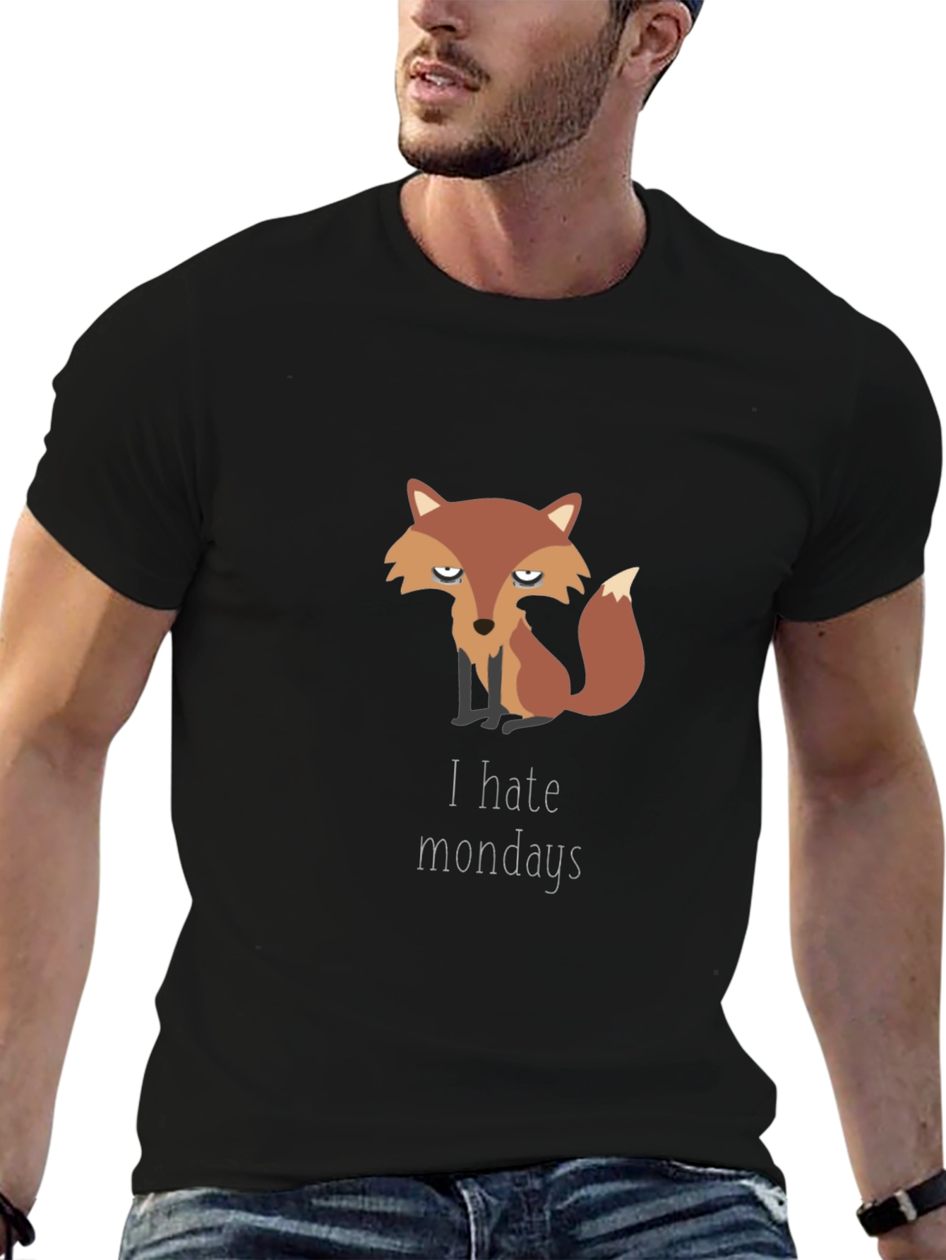 I Hate Mondays Fox Graphic T-Shirt