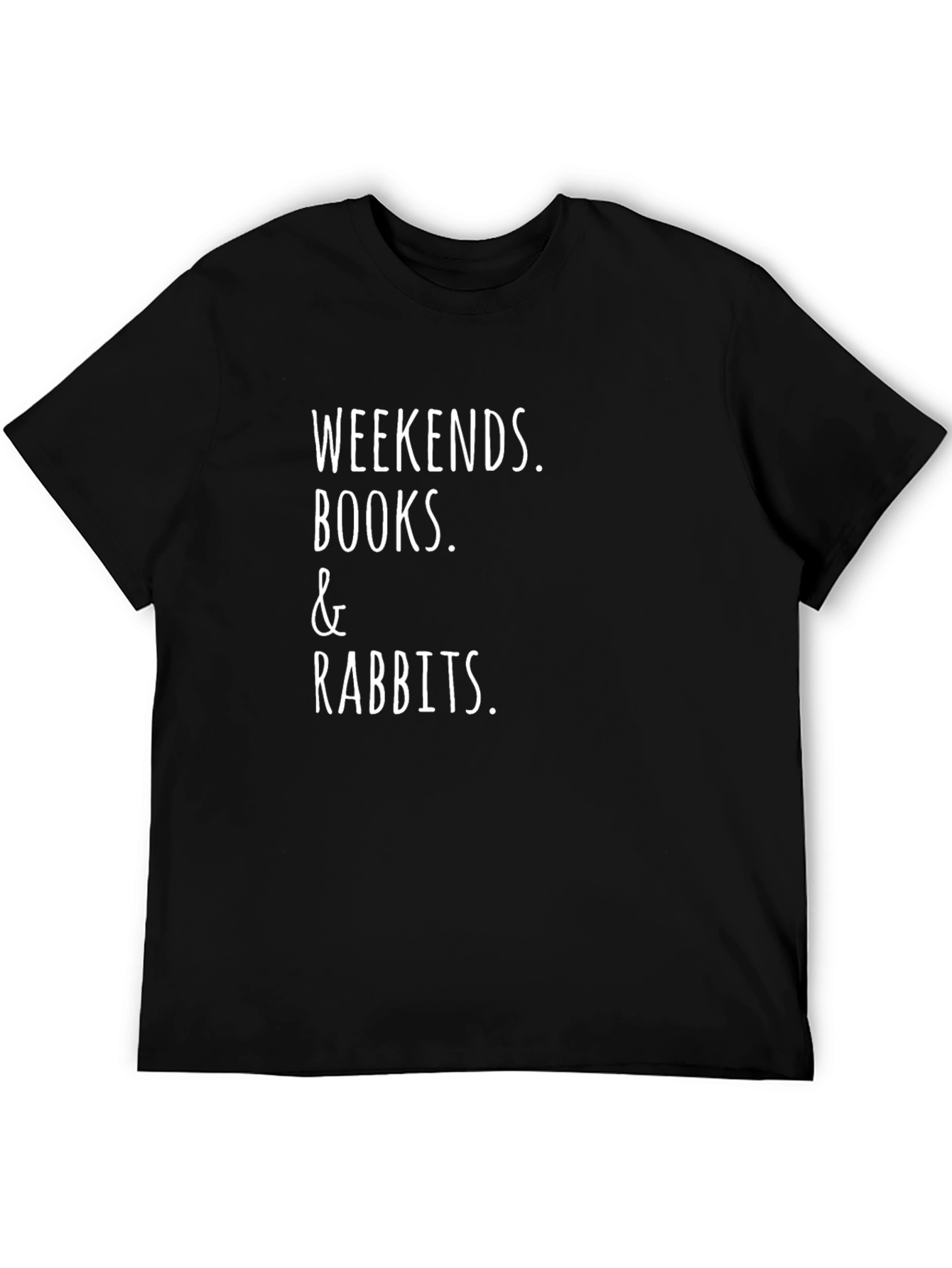 Weekends Books and Rabbits Graphic Tee