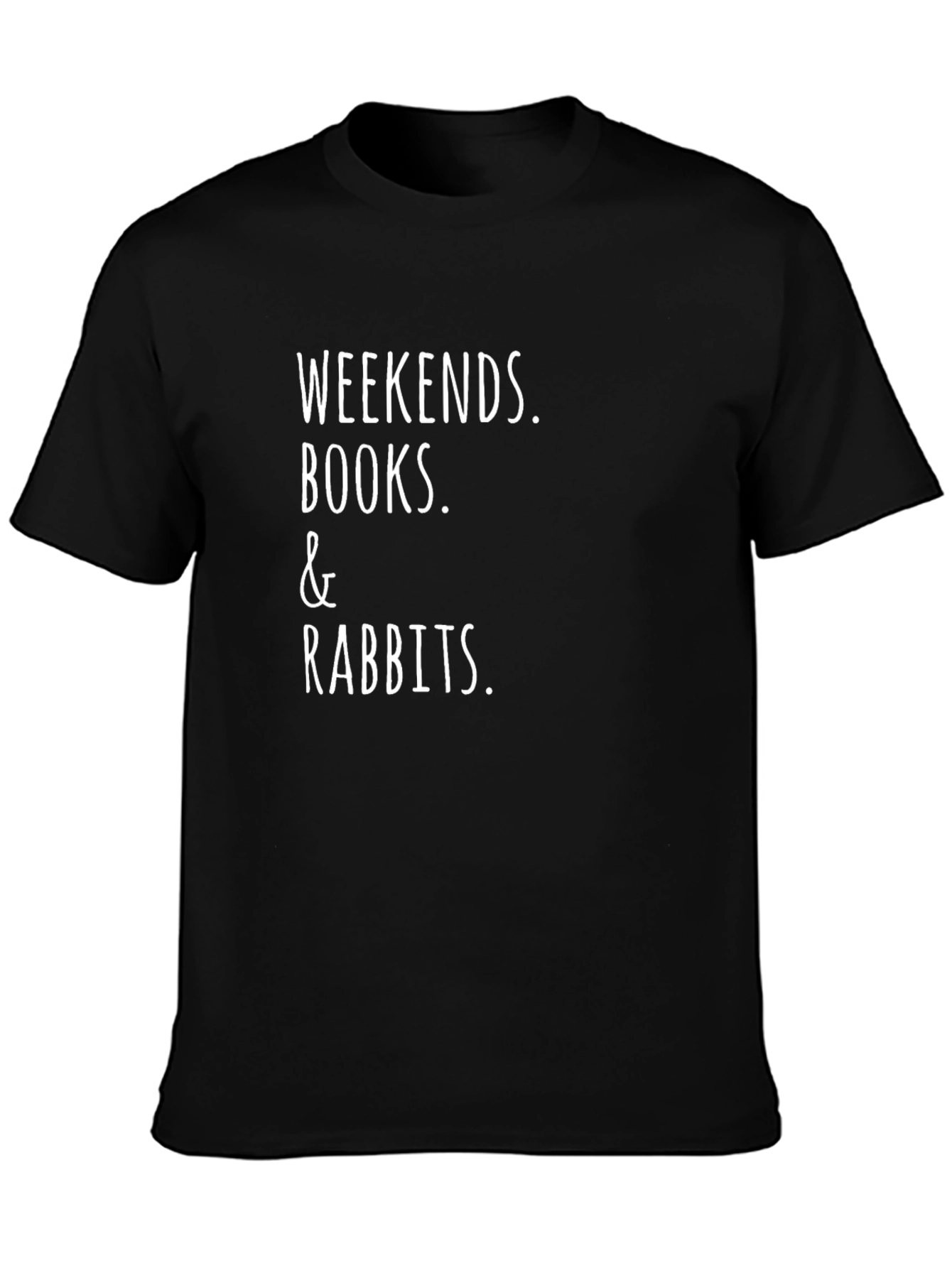 Weekends Books and Rabbits Graphic Tee