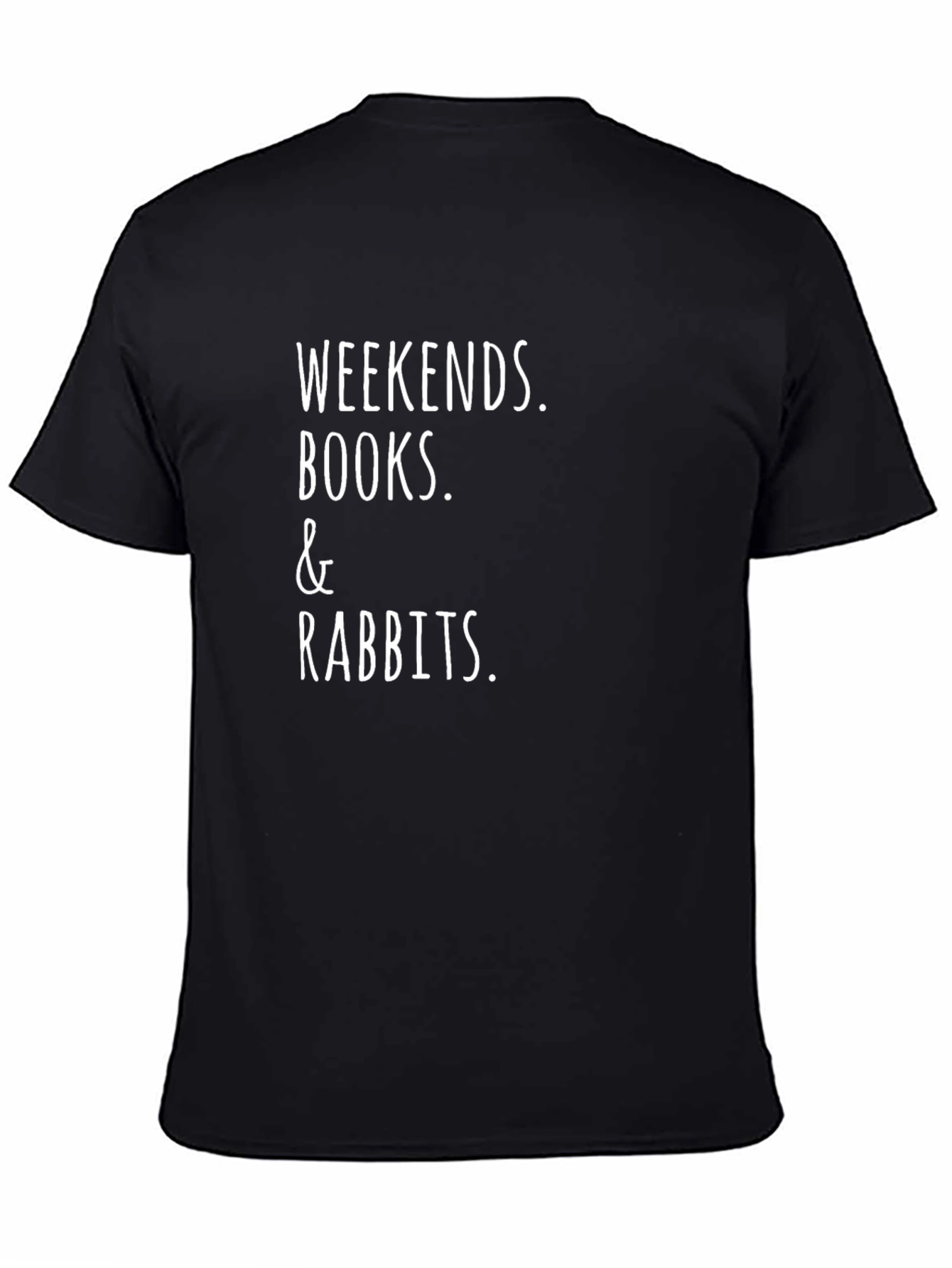 Weekends Books and Rabbits Graphic Tee