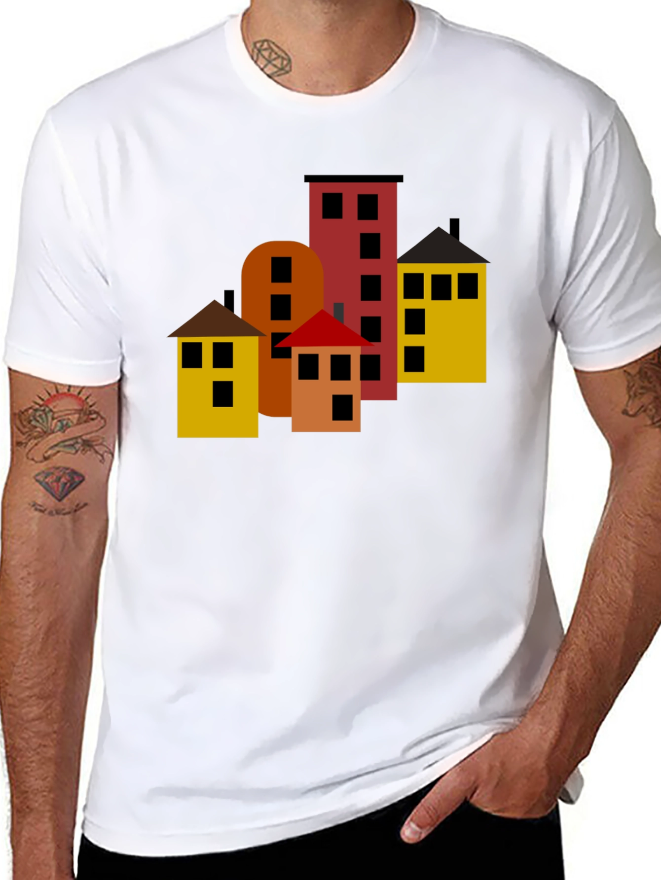 Cityscape Graphic Tee - Modern Urban Design