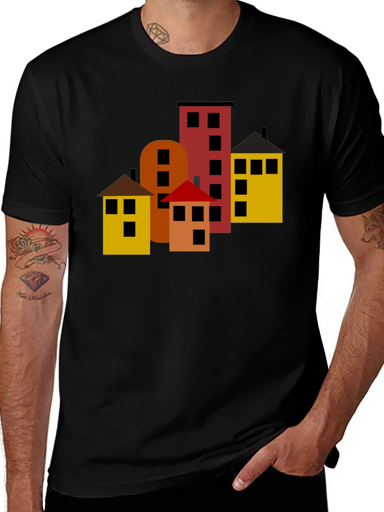 Cityscape Graphic Tee - Modern Urban Design