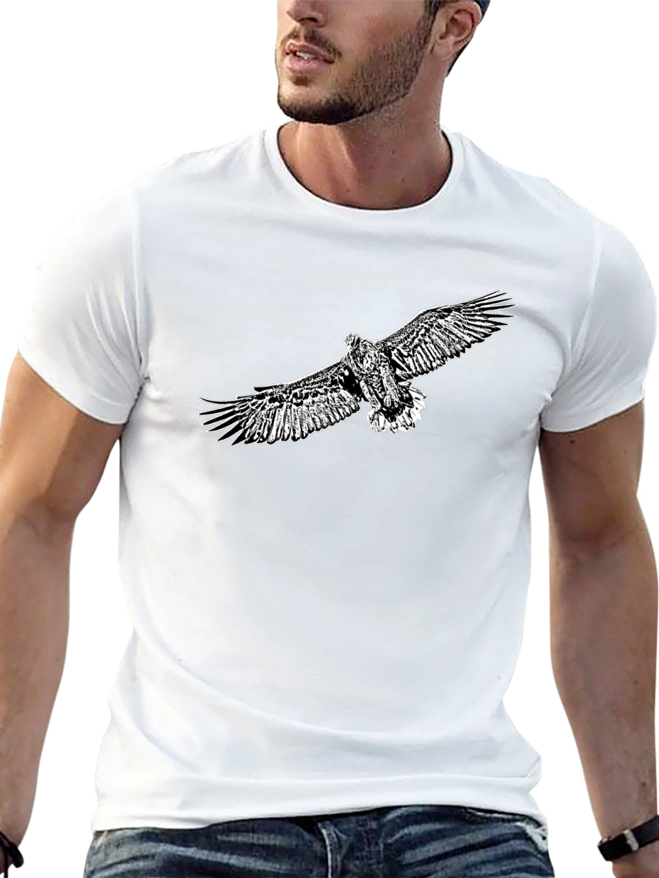 Black Eagle Graphic Tee - Bold Style