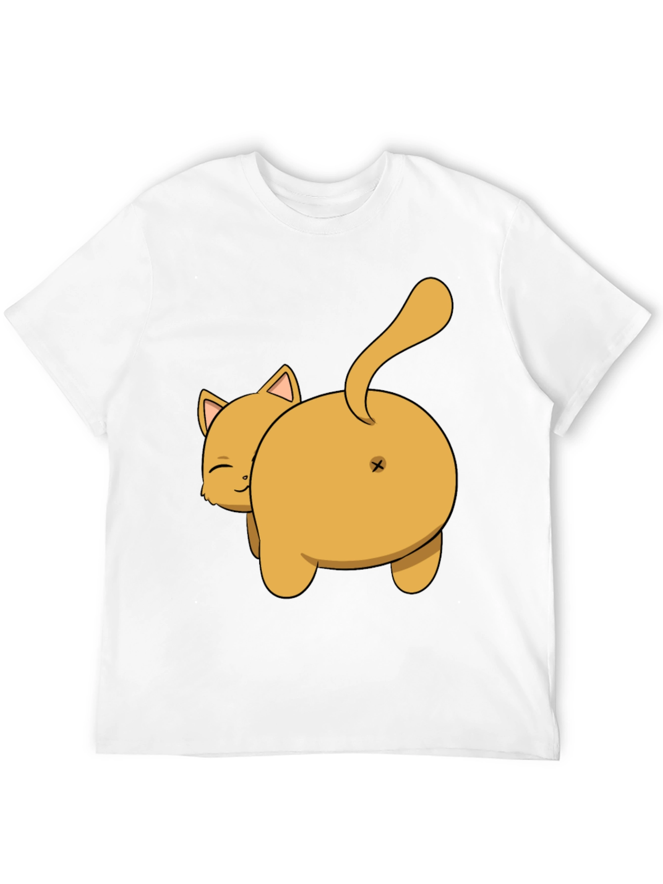Funny Cat Butt T-Shirt - Black Cotton Tee