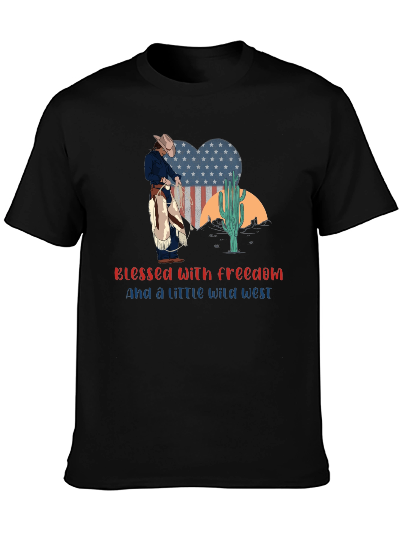 Blessed With Freedom Wild West Graphic Tee