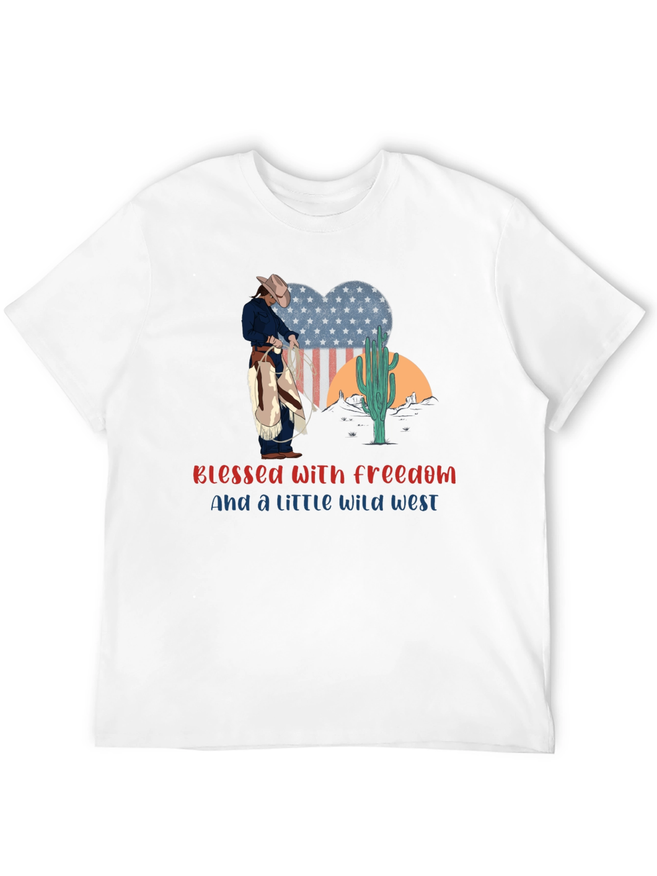 Blessed With Freedom Wild West Graphic Tee