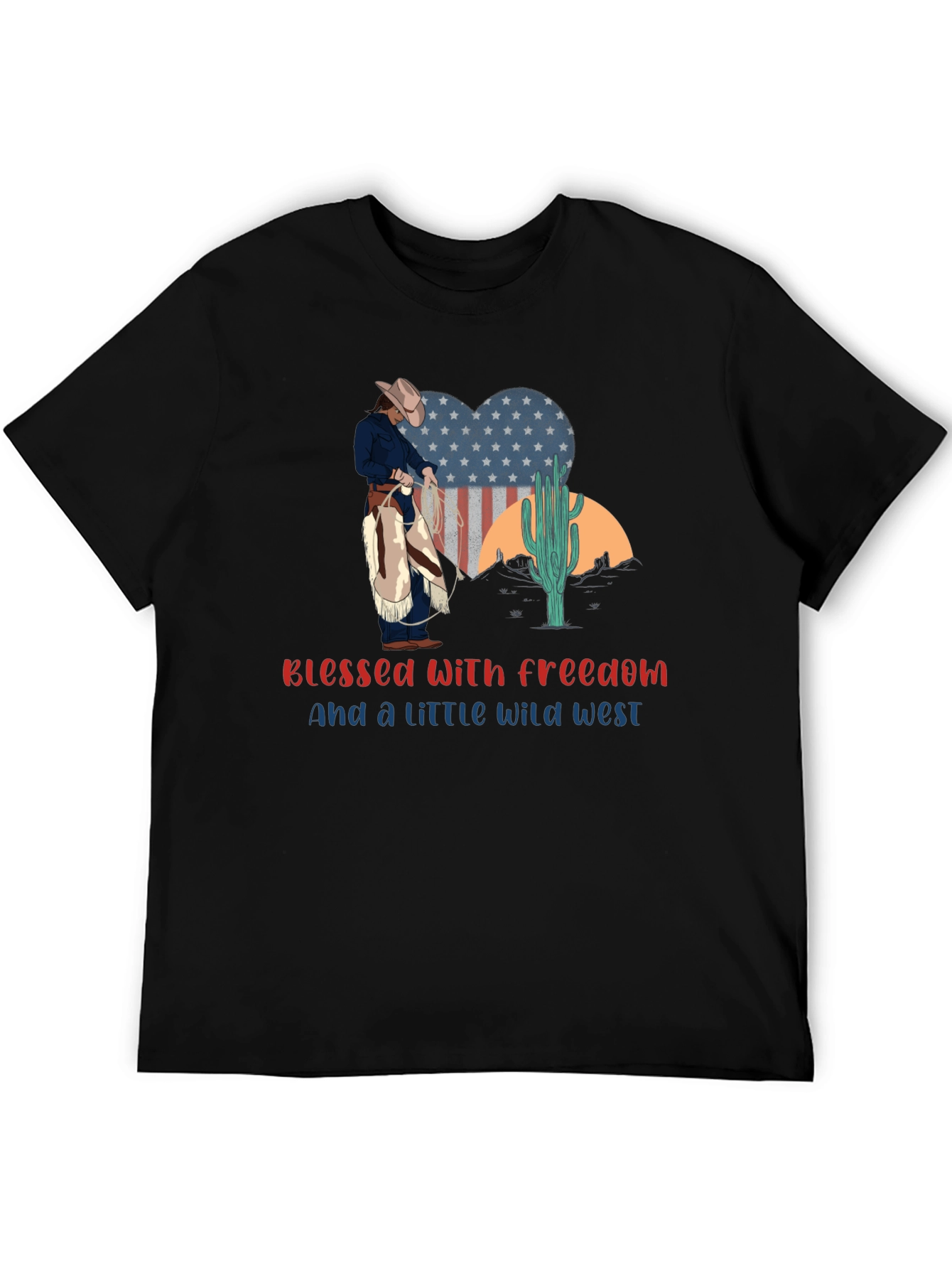 Blessed With Freedom Wild West Graphic Tee