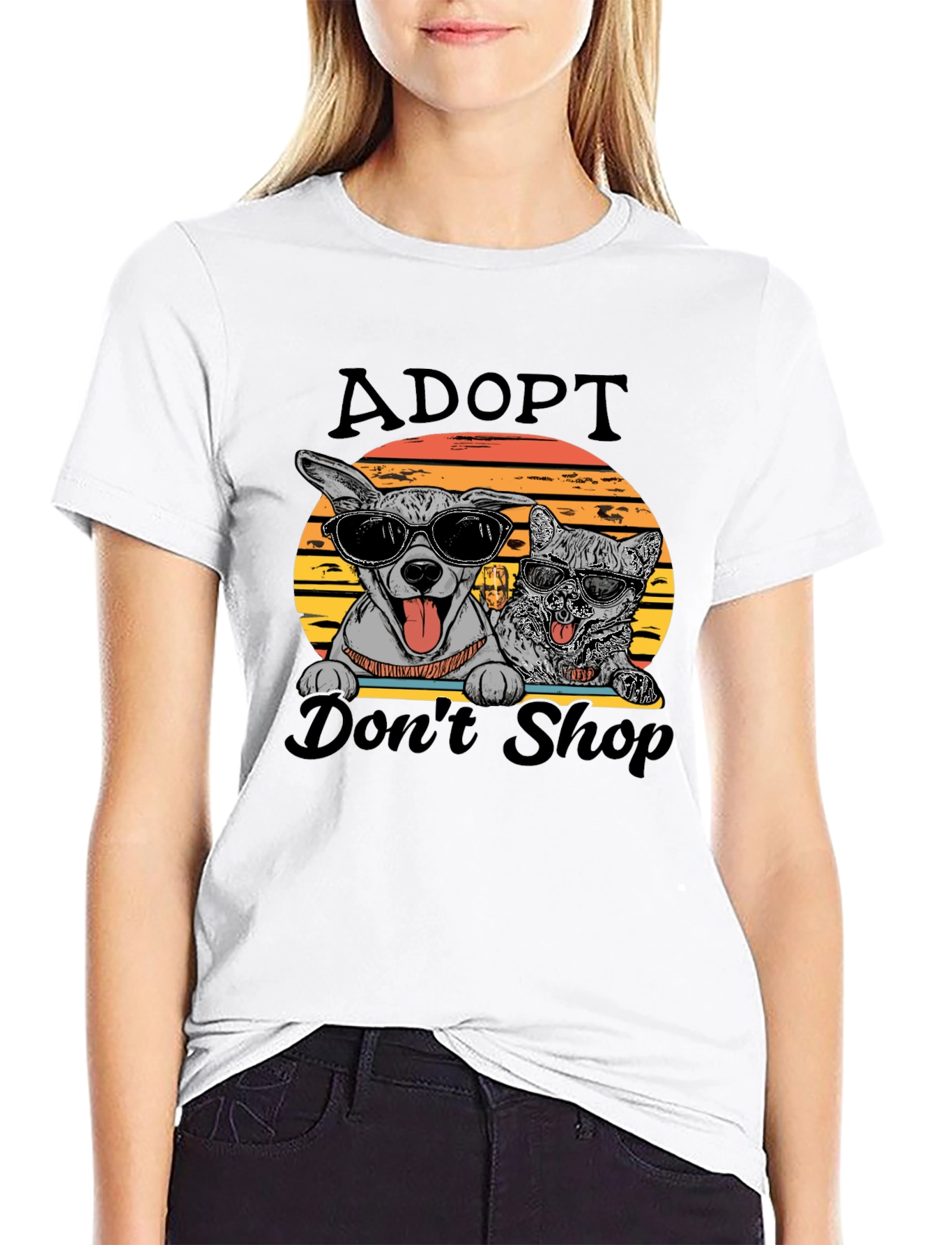 Adopt Dont Shop Graphic T-Shirt