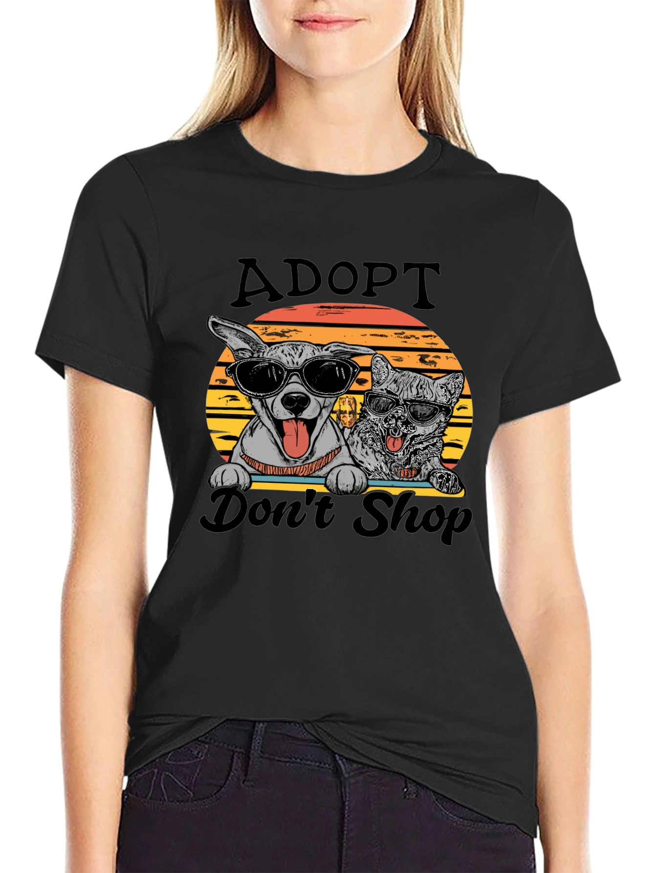 Adopt Dont Shop Graphic T-Shirt