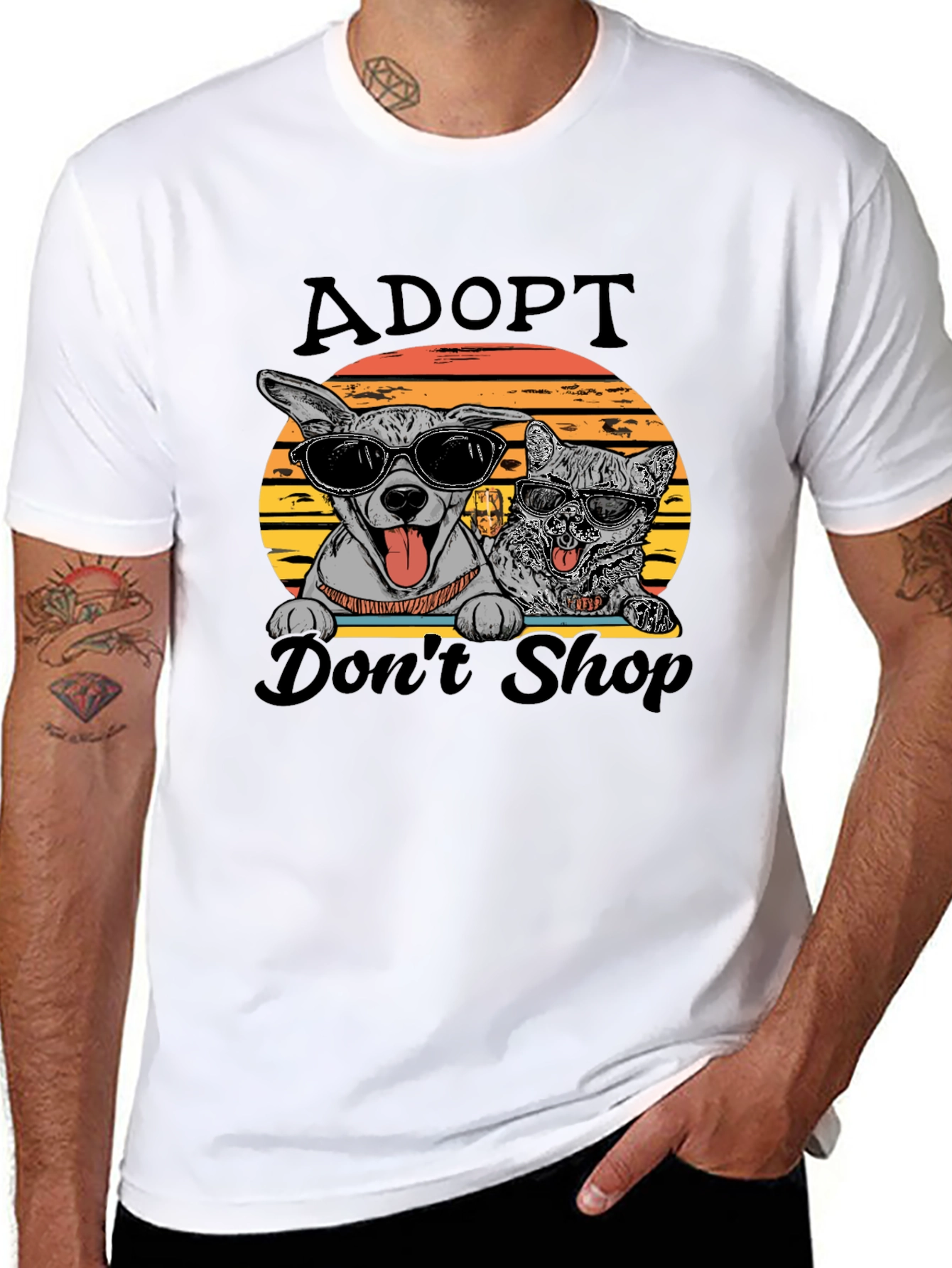 Adopt Dont Shop Graphic T-Shirt