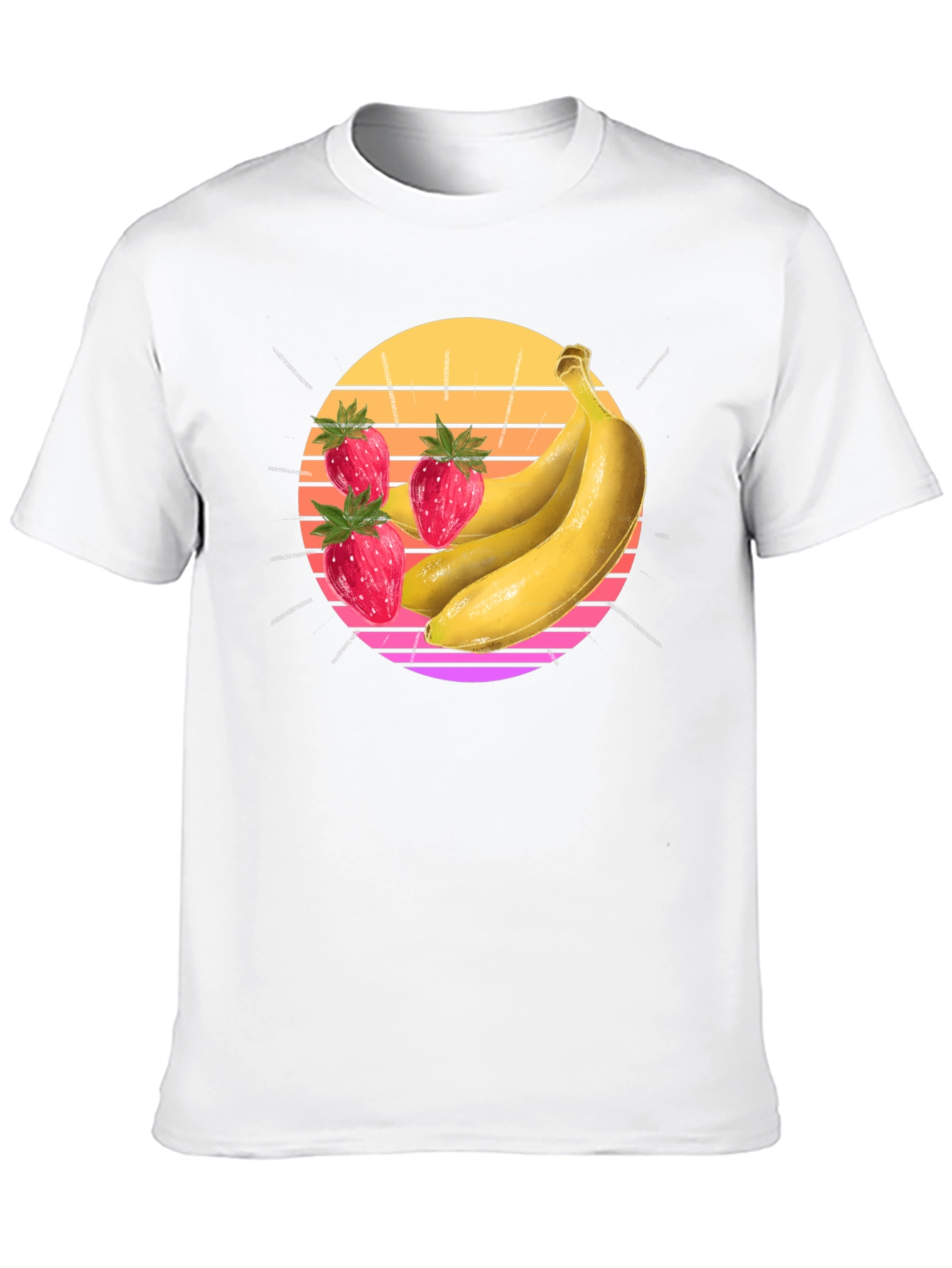 Strawberry Banana Sunset Graphic Tee