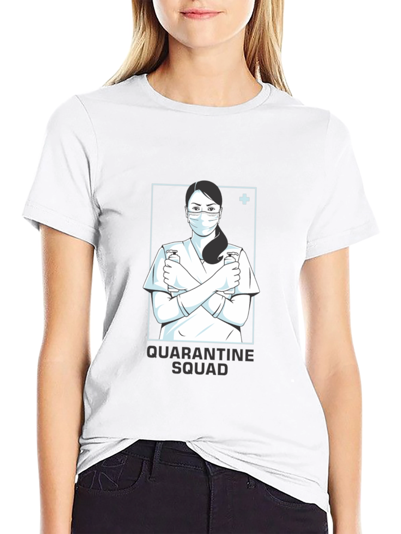 Quarantine Squad Graphic Tee - Nurse Design