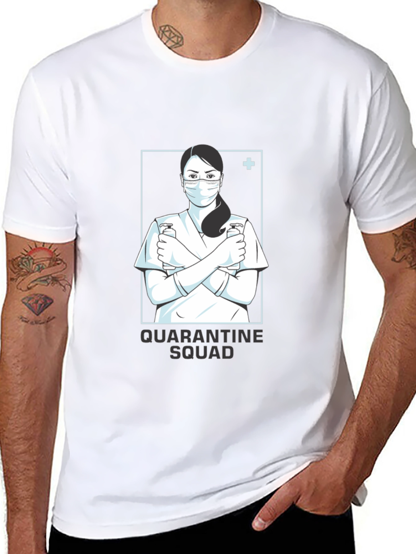 Quarantine Squad Graphic Tee - Nurse Design