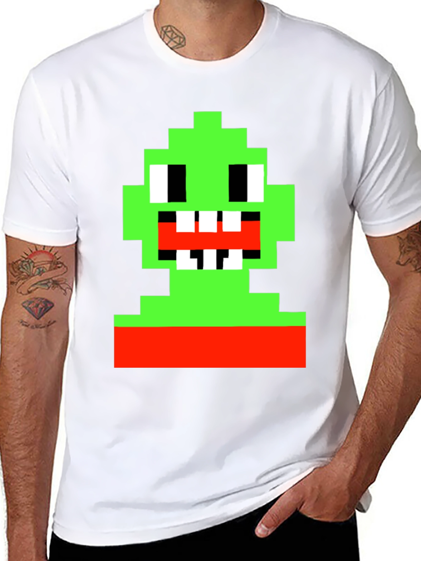Pixel Monster Graphic Tee - Retro Gamer Style