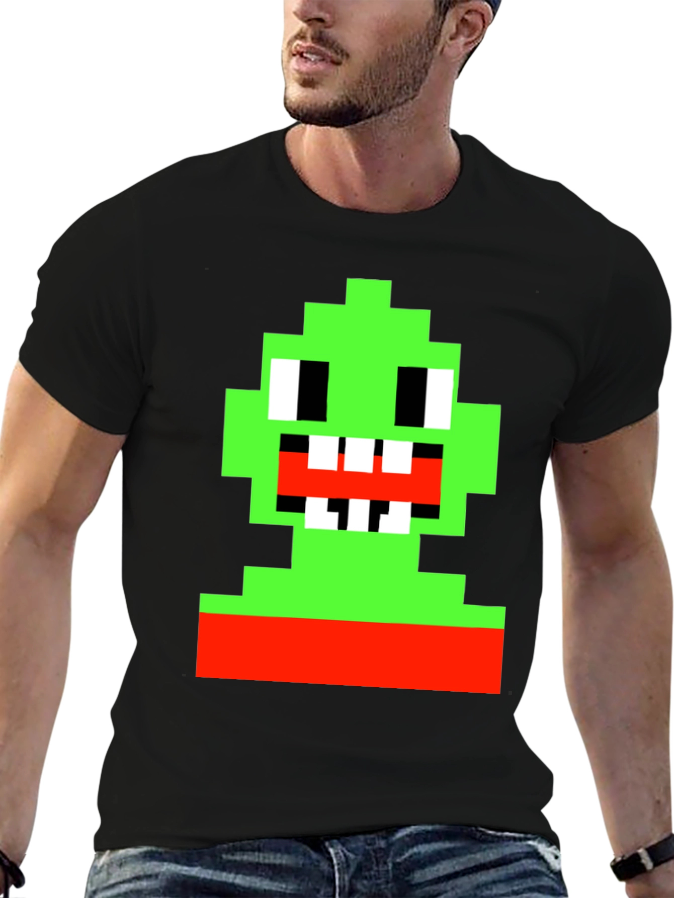 Pixel Monster Graphic Tee - Retro Gamer Style