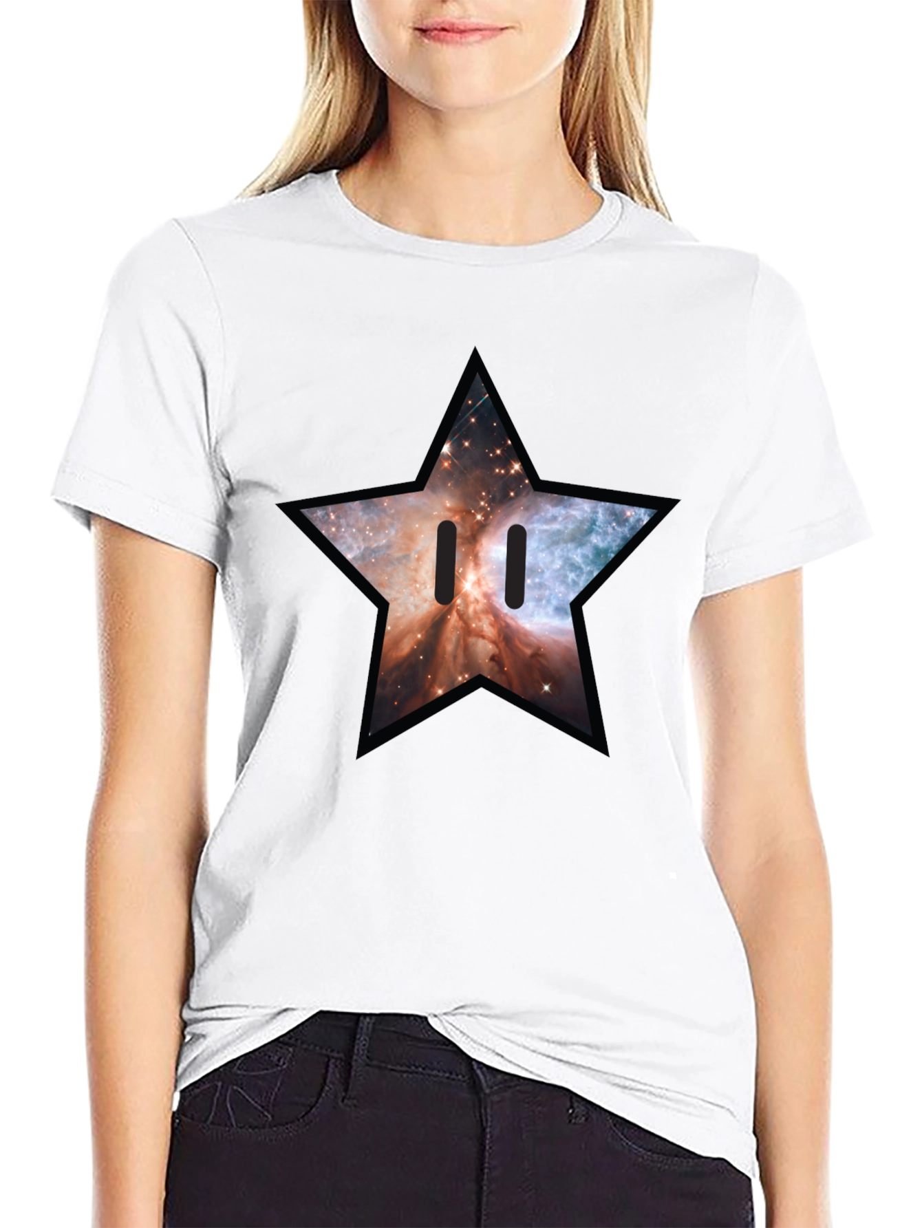 Galaxy Star Graphic Black T-Shirt