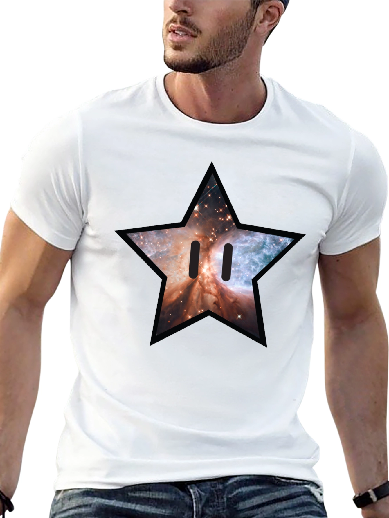 Galaxy Star Graphic Black T-Shirt