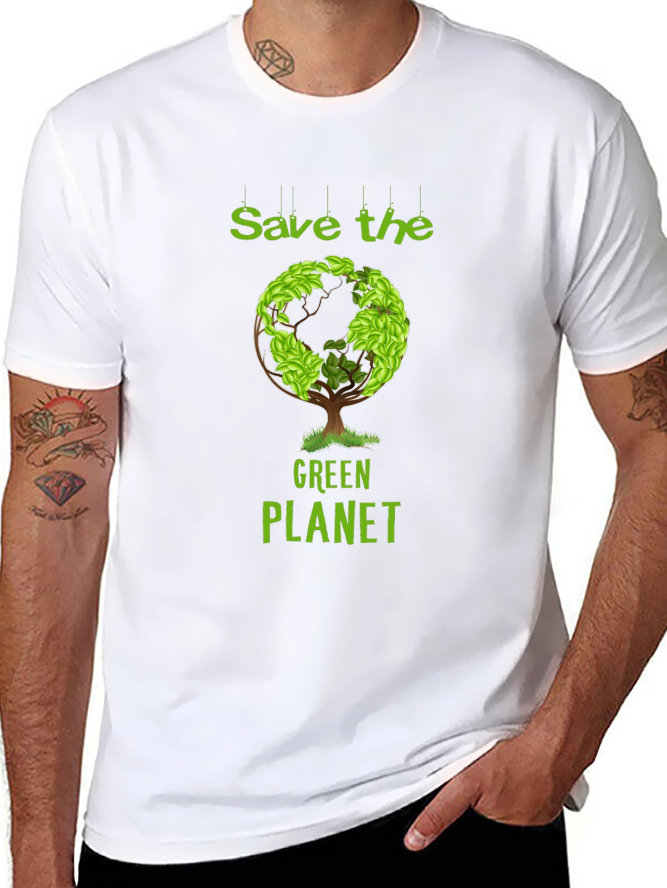 Eco-Friendly Earth Tree Graphic Tee