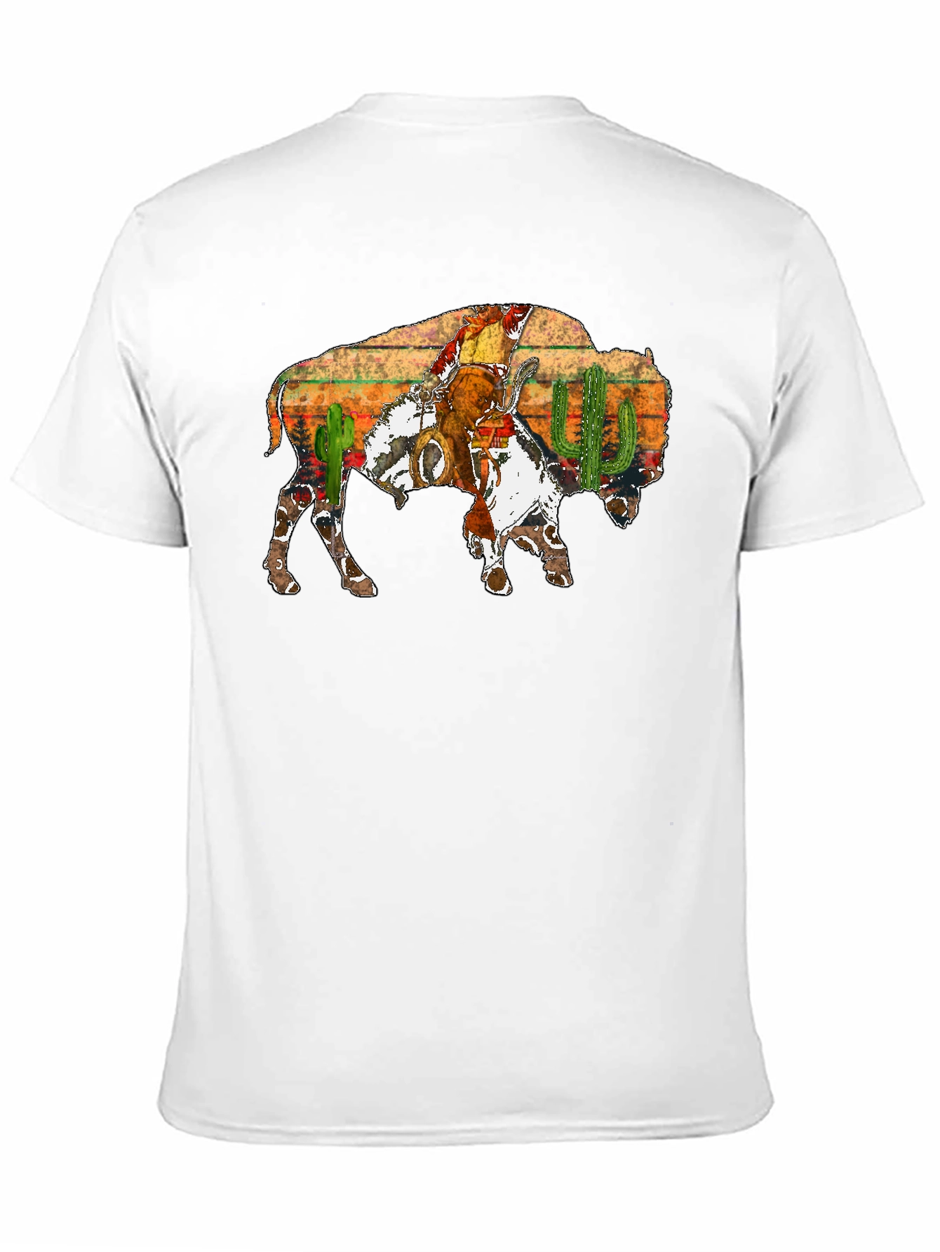 Buffalo Cowboy Graphic Tee - Western Style Shirt