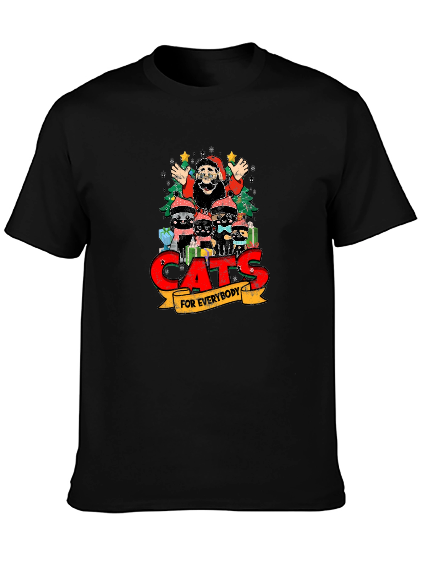 Cats For Everybody Christmas Graphic T-Shirt