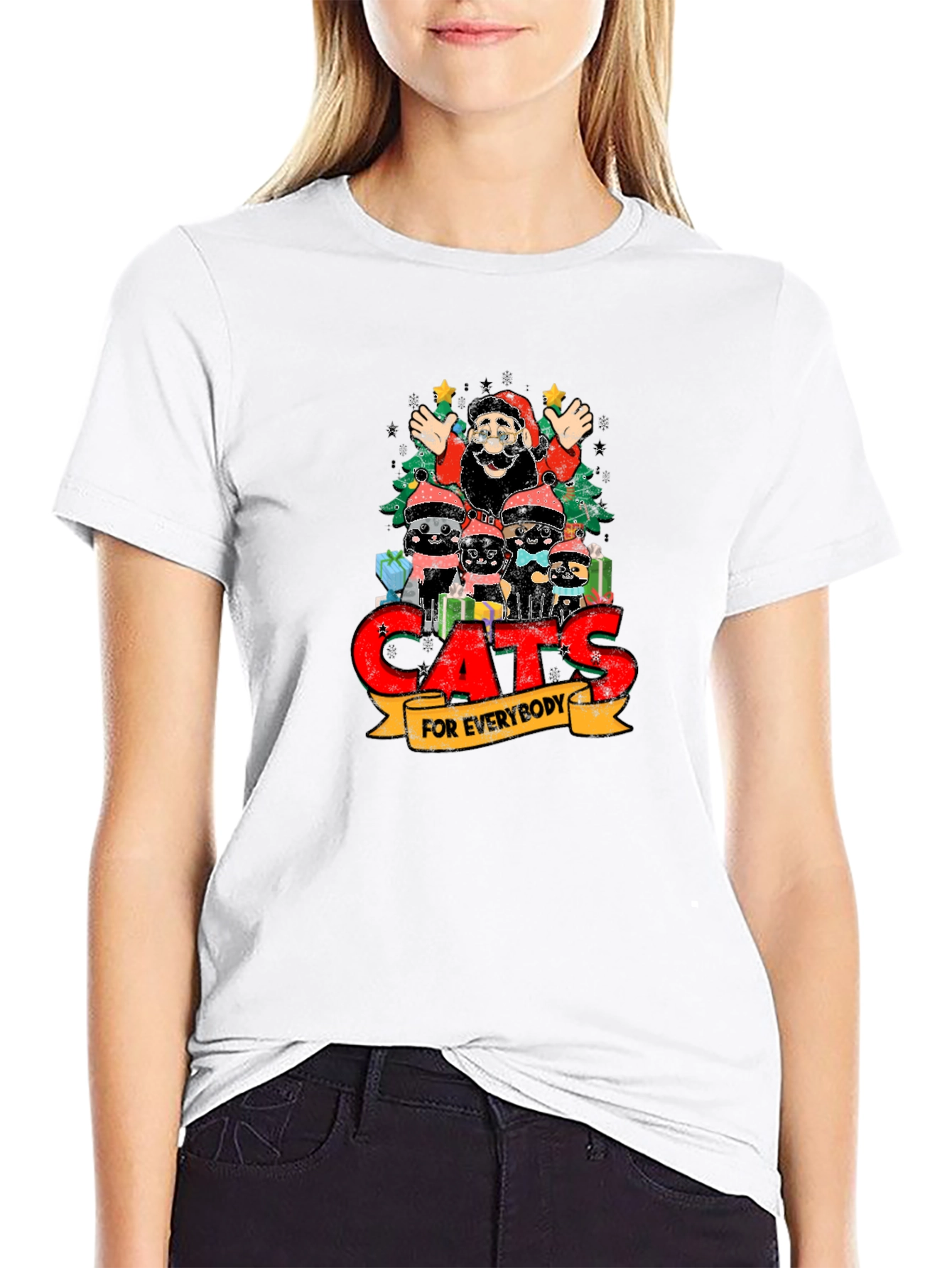 Cats For Everybody Christmas Graphic T-Shirt