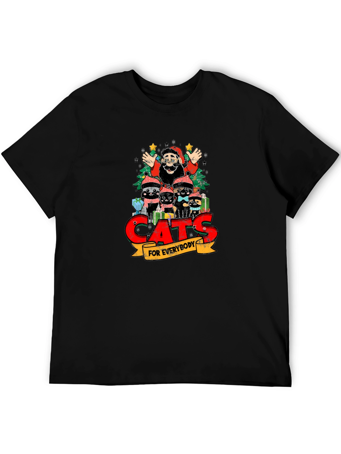 Cats For Everybody Christmas Graphic T-Shirt