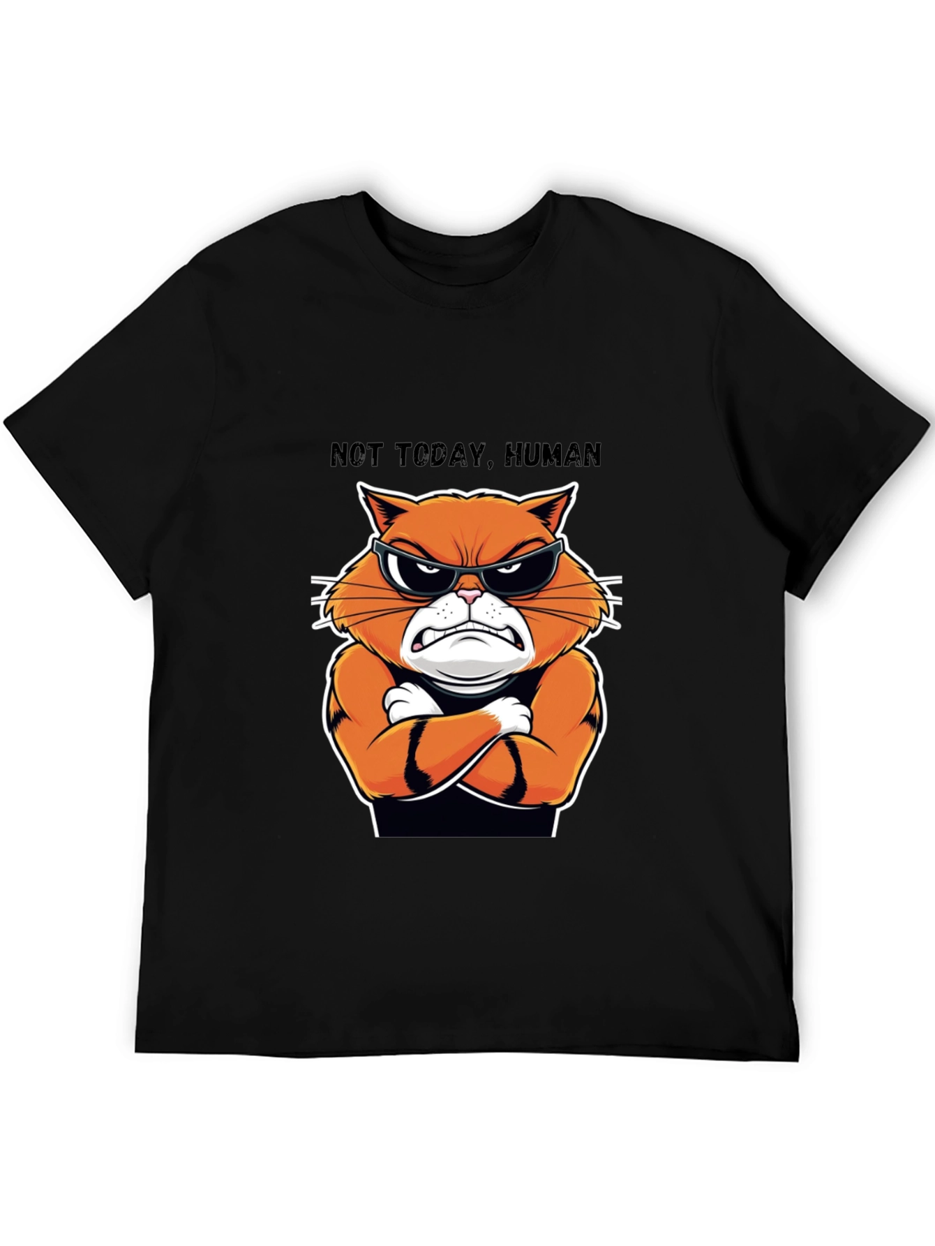Not Today Human Cat T-Shirt - Funny Feline Tee