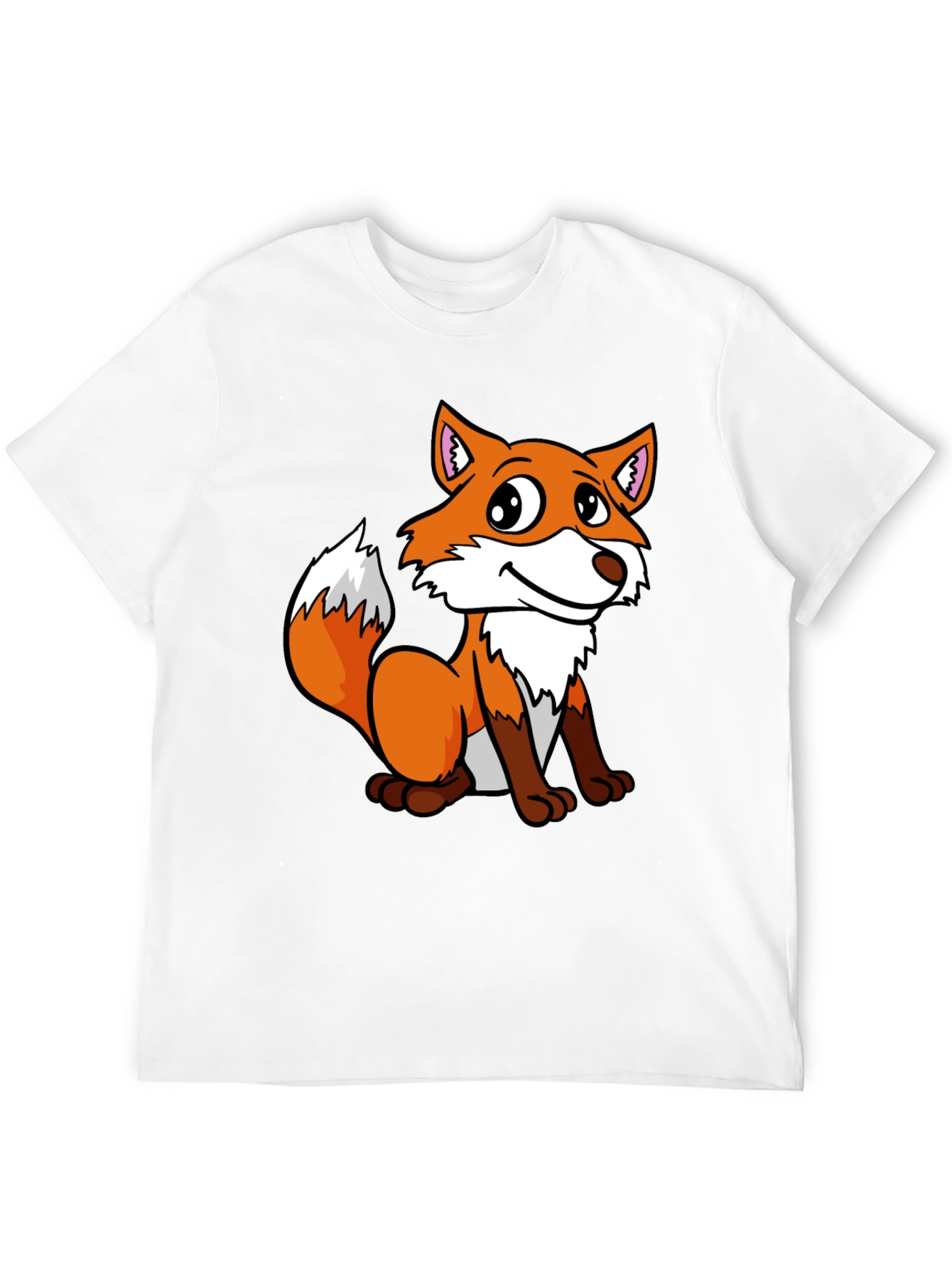 Cute Fox Graphic Tee - Black Unisex T-Shirt