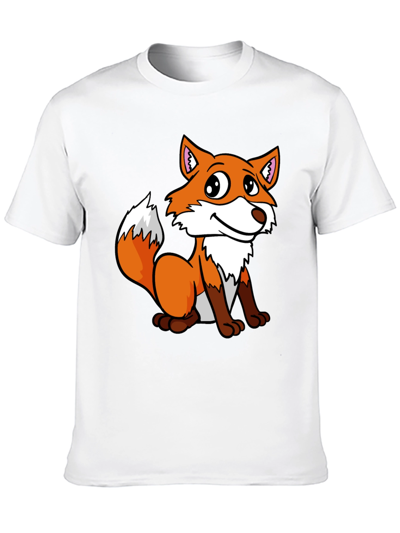 Cute Fox Graphic Tee - Black Unisex T-Shirt