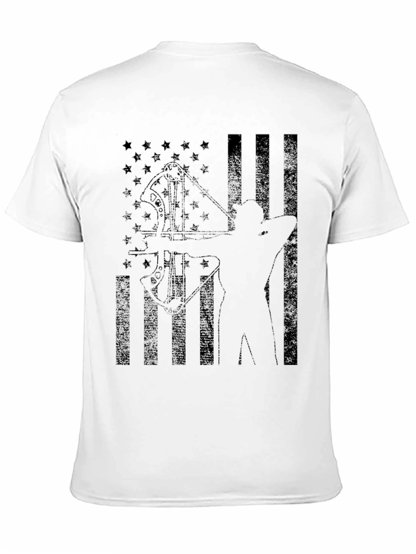 Archery American Flag Black T-Shirt