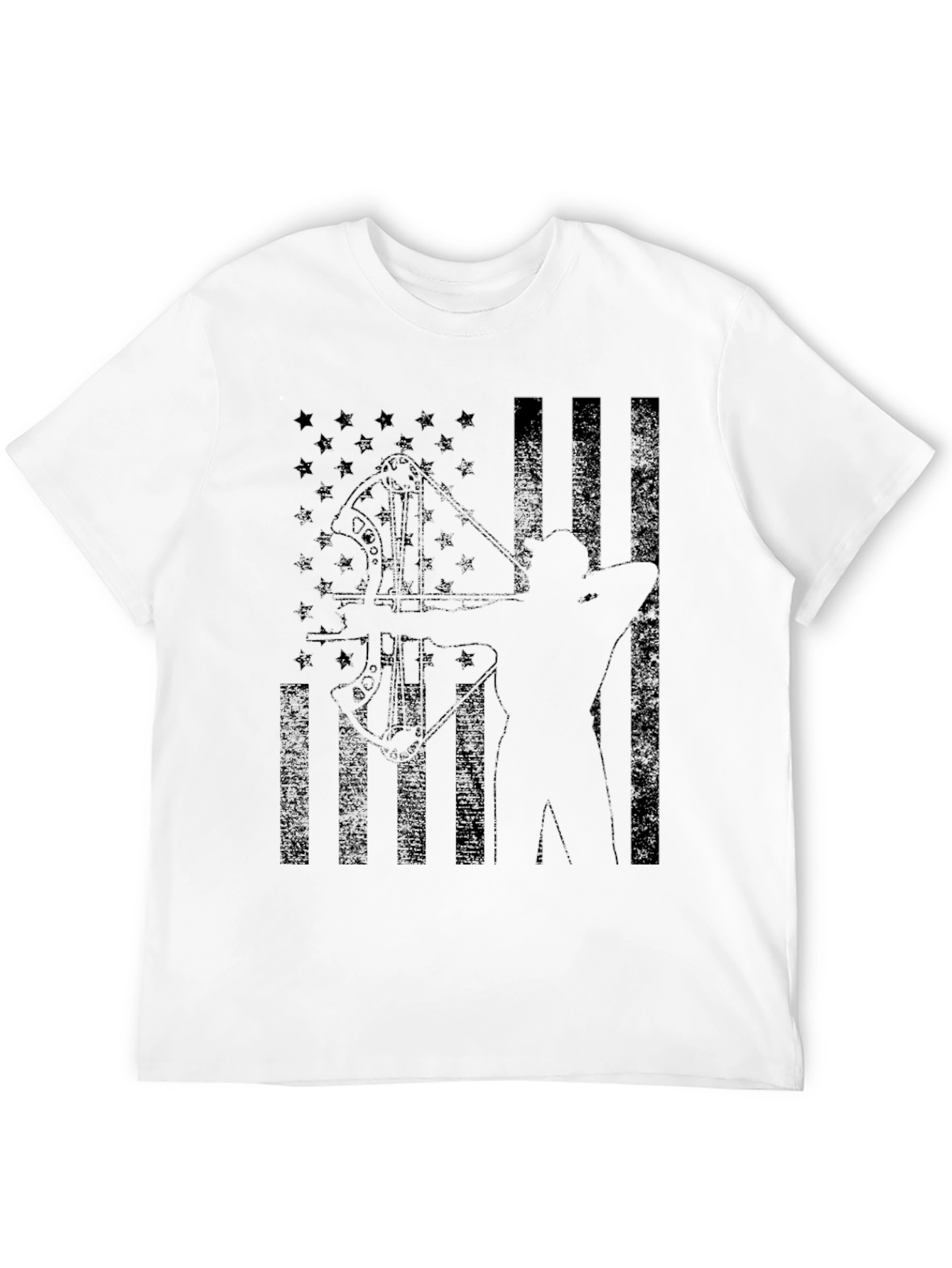 Archery American Flag Black T-Shirt