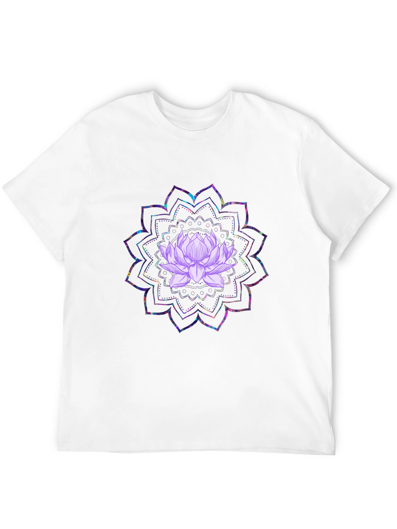 Lotus Mandala Graphic Black T-Shirt