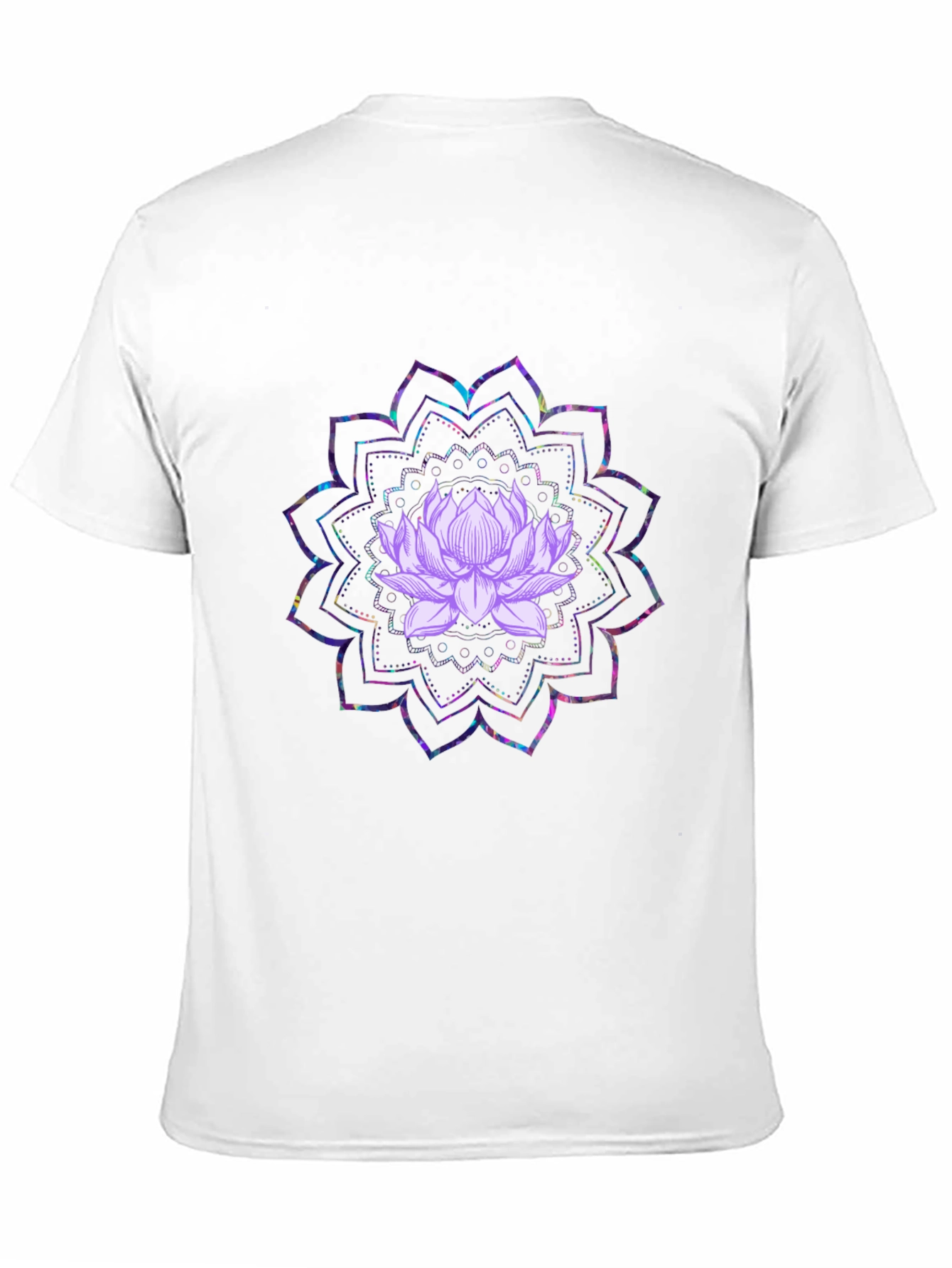 Lotus Mandala Graphic Black T-Shirt