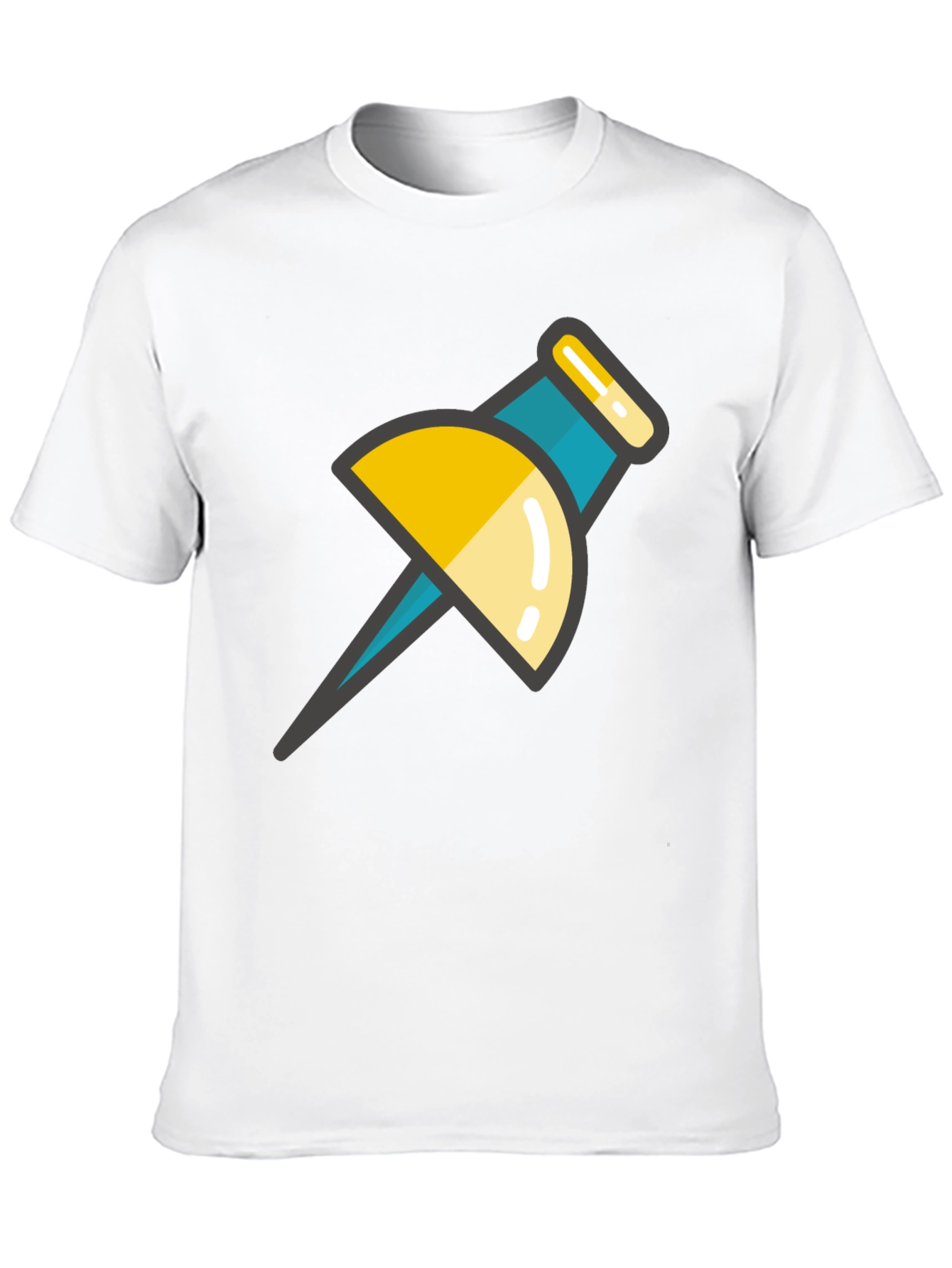 Pin Graphic Black T-Shirt - Unique Design