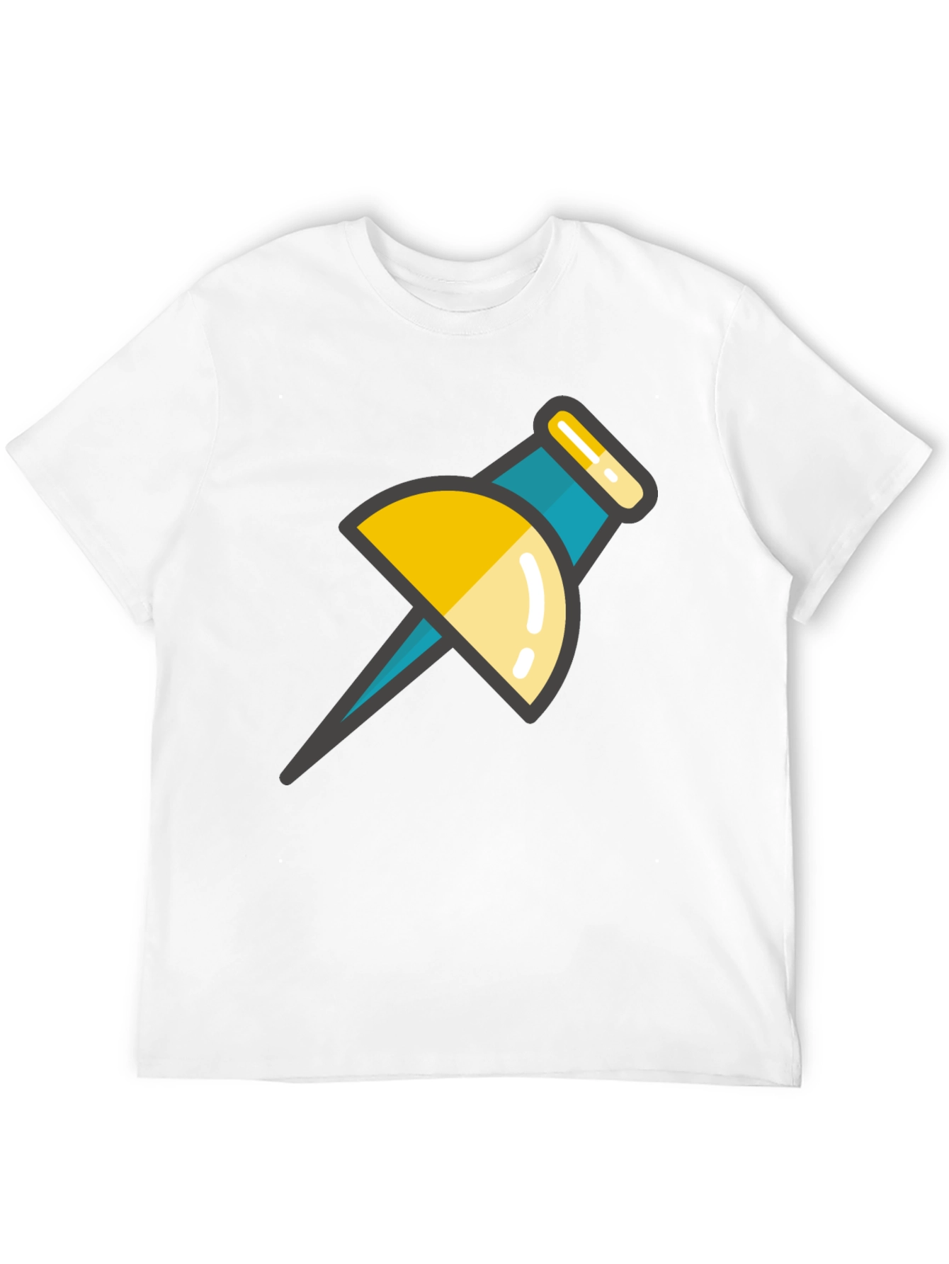 Pin Graphic Black T-Shirt - Unique Design