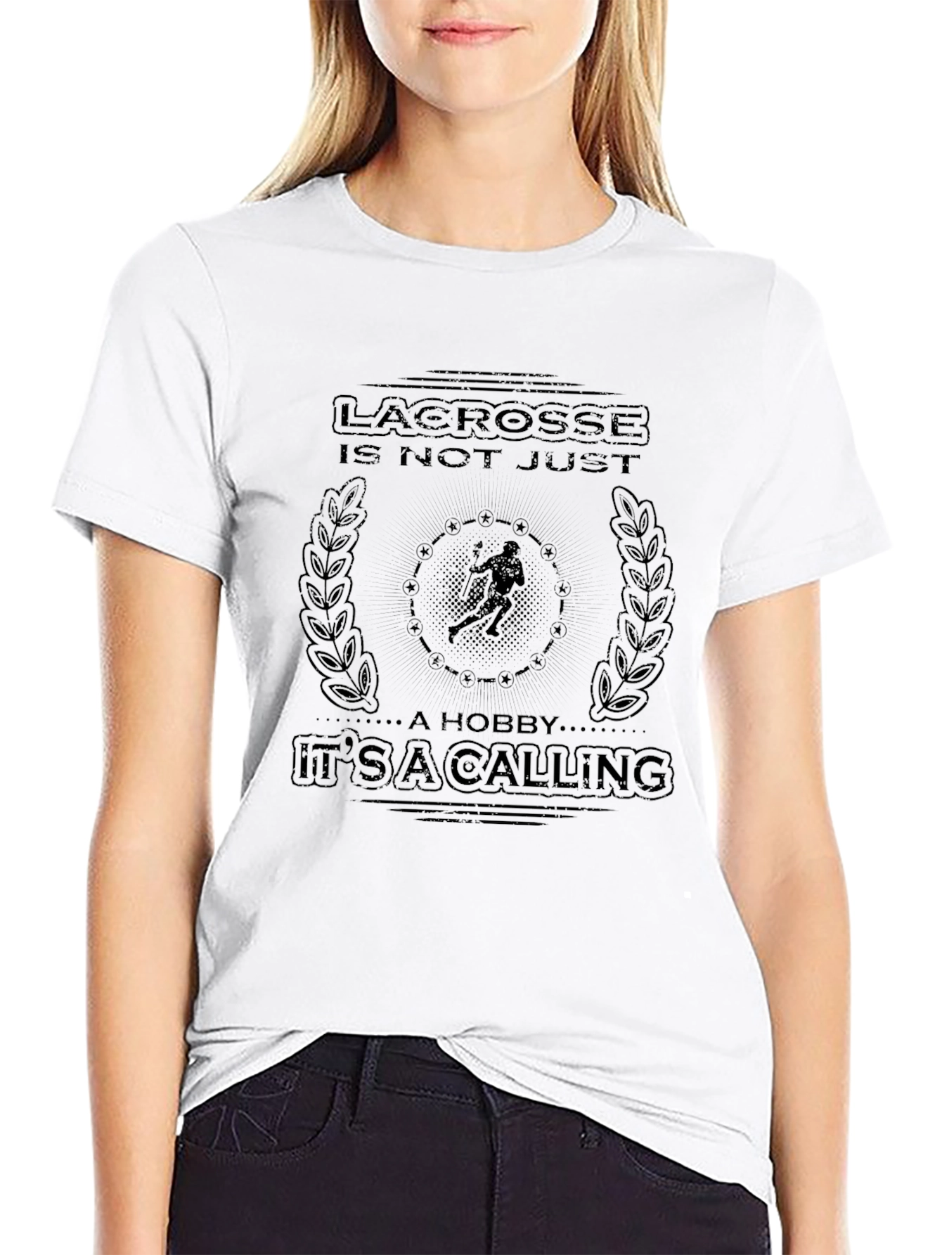 Lacrosse is a Calling Tee - Black Graphic Print