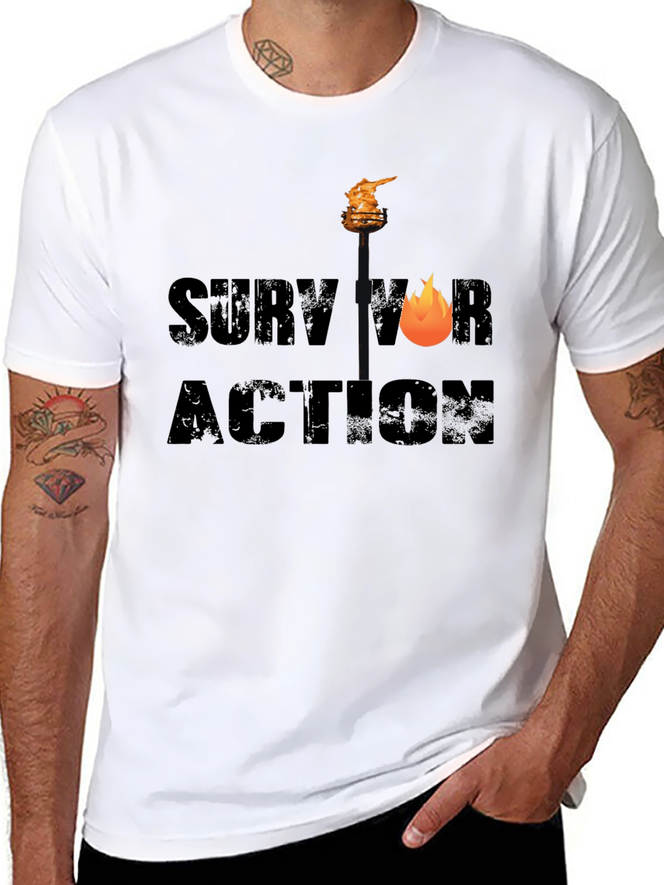 Survivor Action Graphic Tee - Bold Style