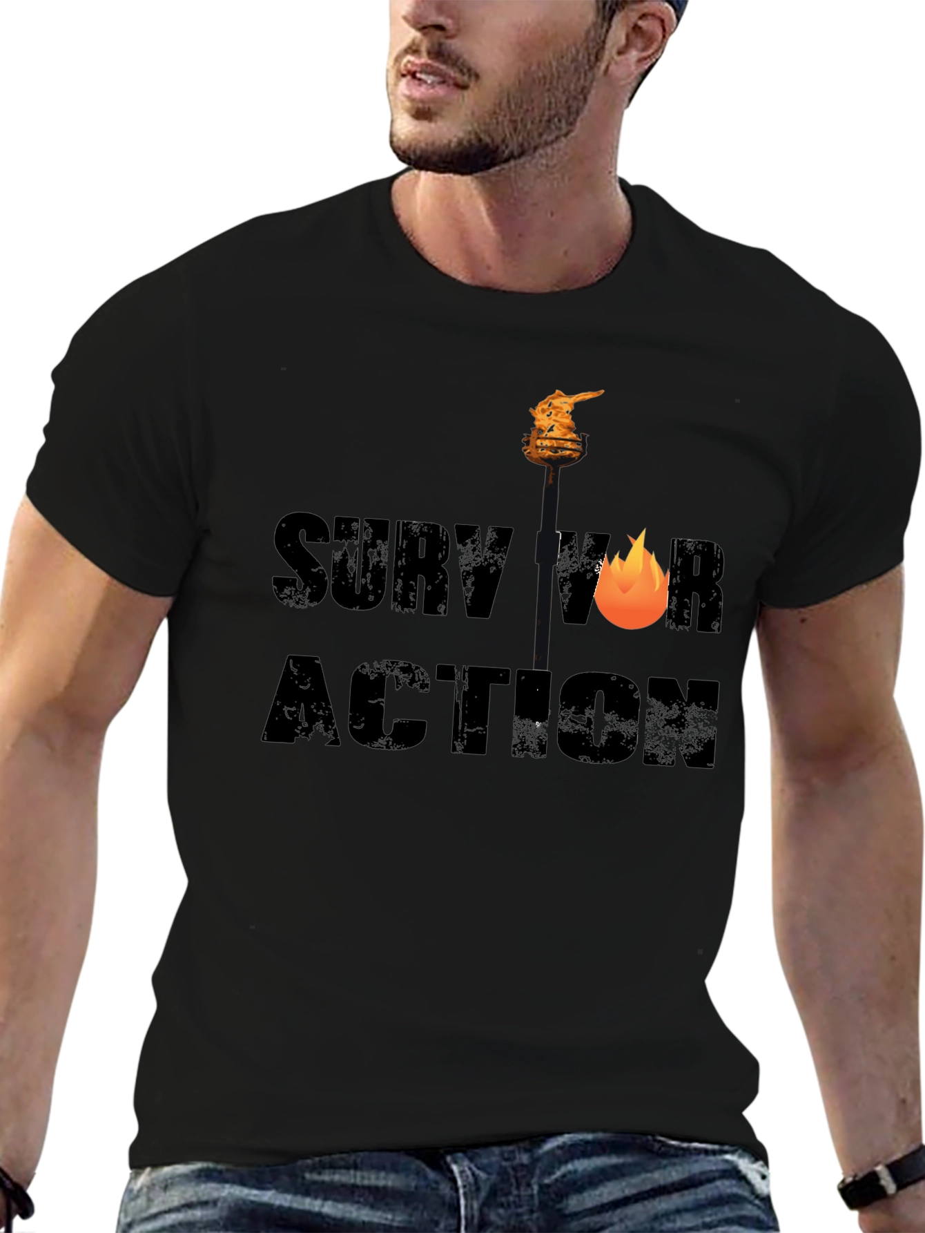 Survivor Action Graphic Tee - Bold Style