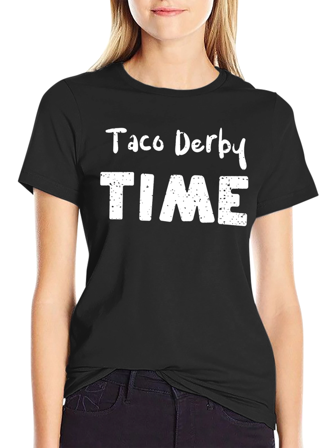 Taco Derby Time Black T-Shirt Novelty Graphic Tee