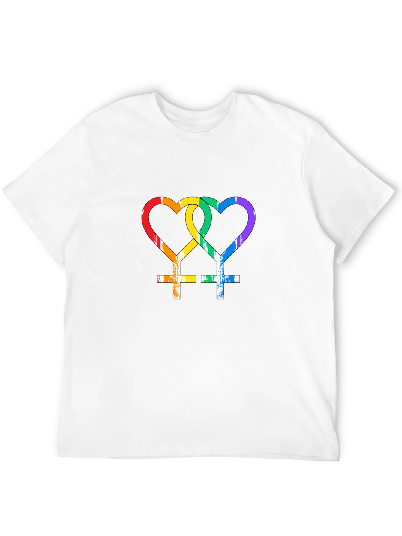 LGBT Lesbian Pride Rainbow Heart T-Shirt